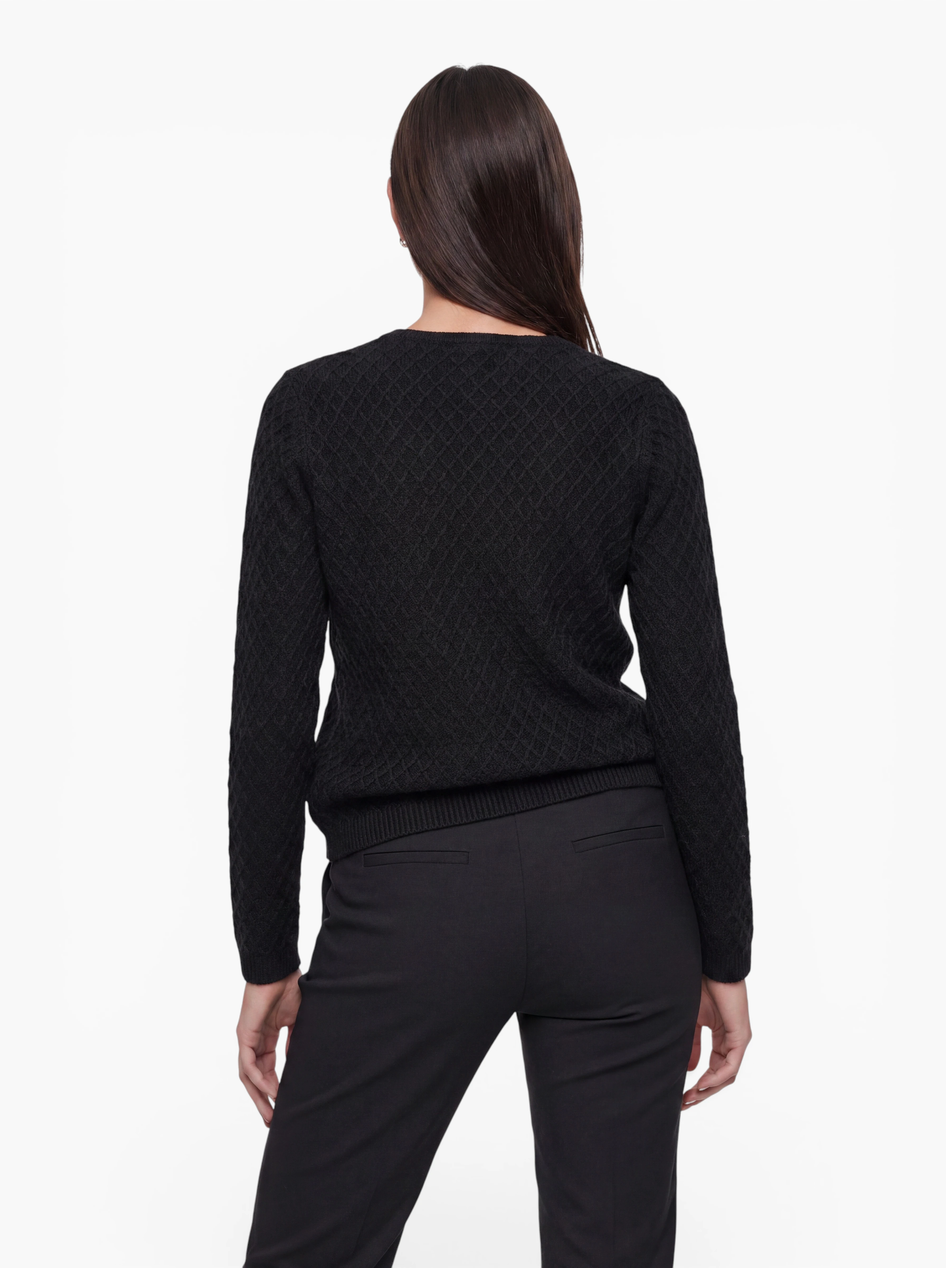 Dirndl-Strickjacke Wilma Schwarz – Trachten-Strickjacke für Damen