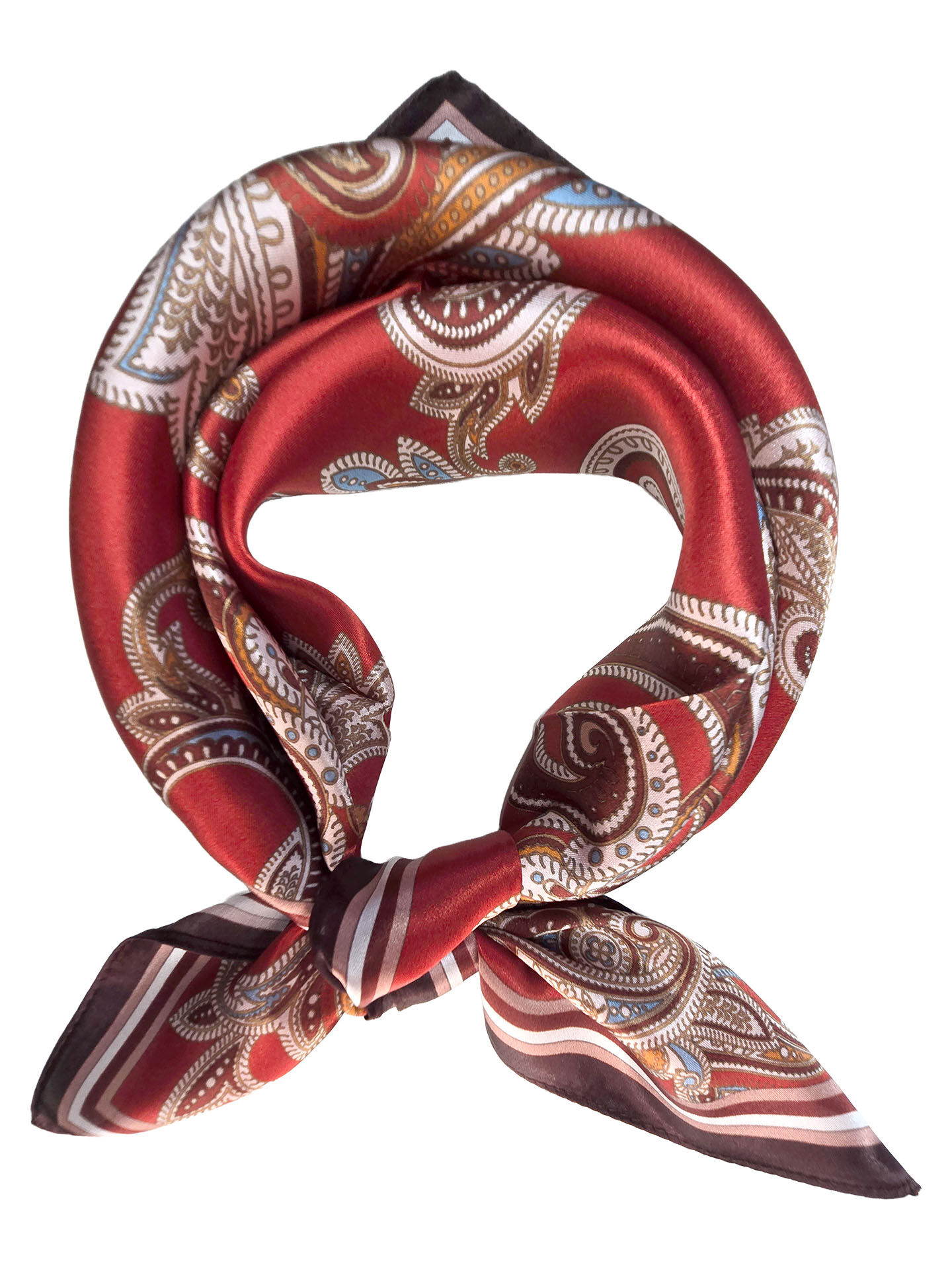 Seidenhalstuch Borgese Damen Herren Nickituch 100% Seide Rot