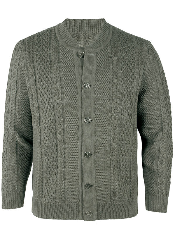 PREMIUM Trachtenstrickjacke Herren 100% Schurwolle Trachtenjanker Jagd Grün + Beige PREMIUM Trachtenstrickjacke Herren 100% Schurwolle Trachtenjanker Jagd Grün + Beige
