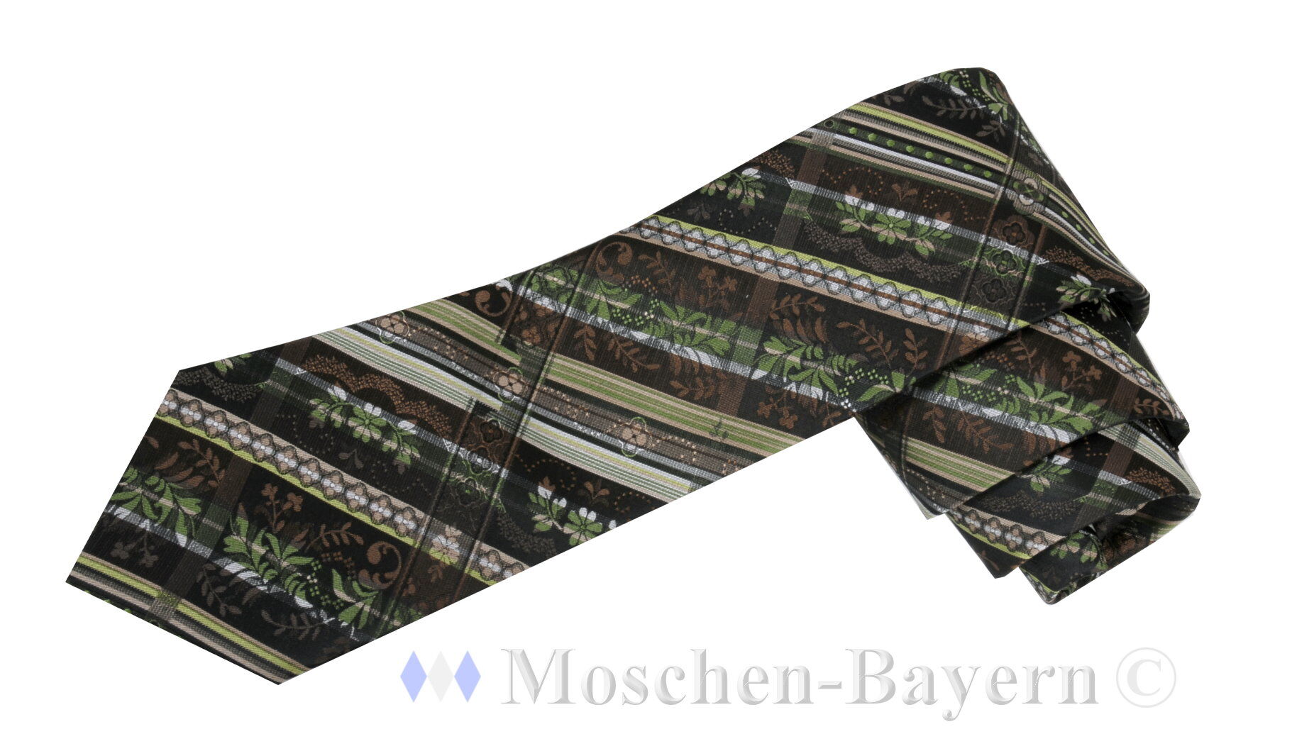 Trachtenkrawatte Braun-Grün Trachtenkrawatte Braun-Grün