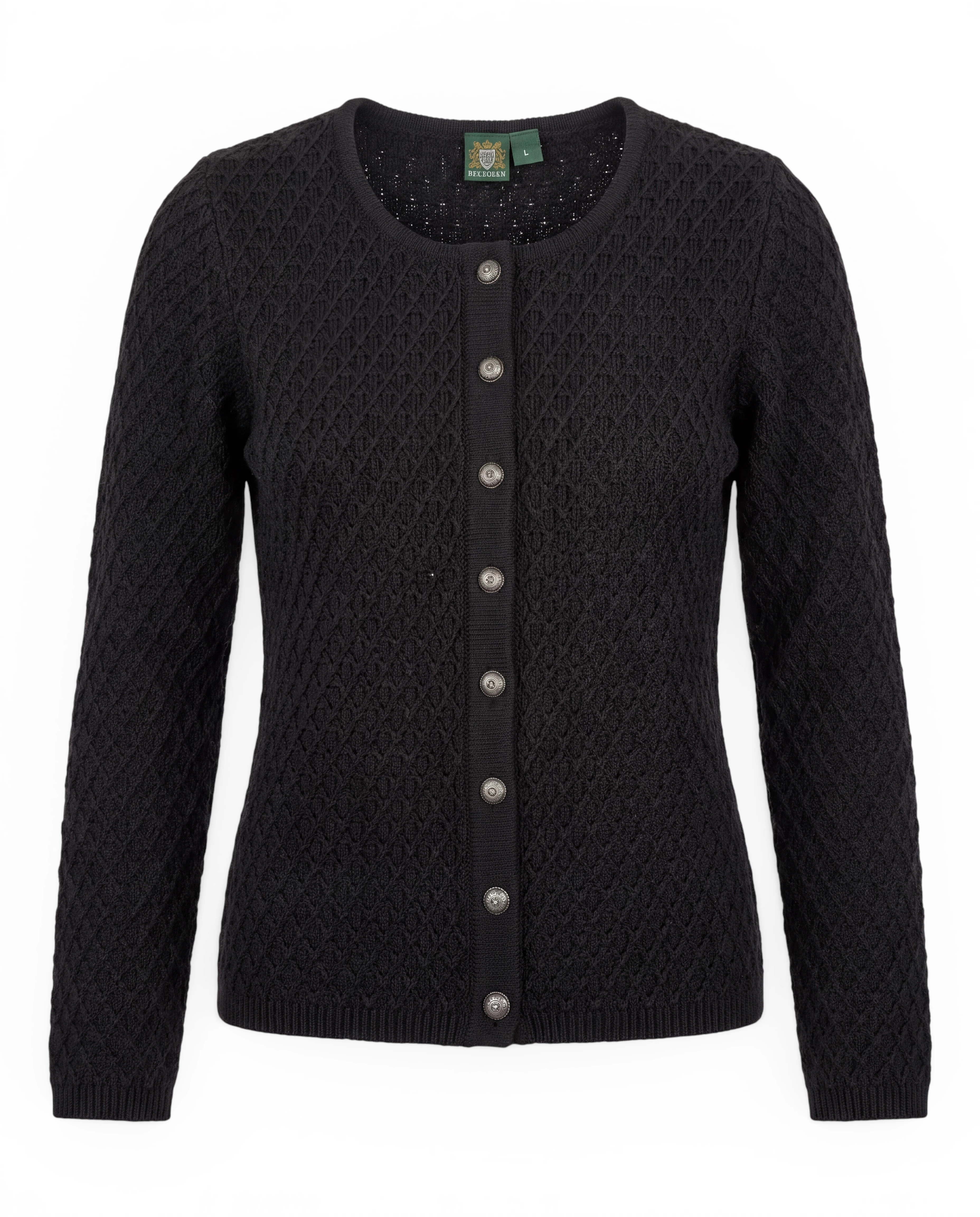 Dirndl-Strickjacke Wilma Schwarz – Trachten-Strickjacke für Damen