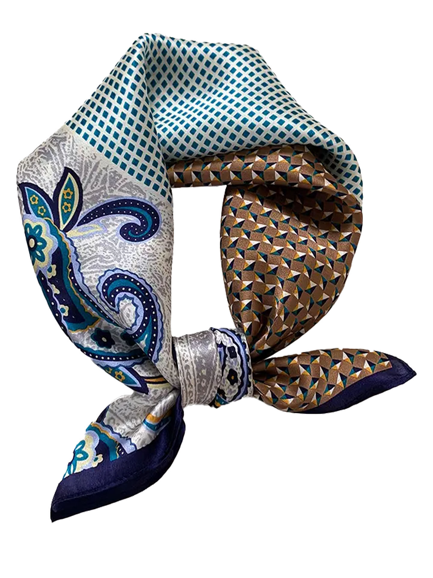 Trachtenhalstuch Seidentuch Nickituch 53x53 100% Seide Paisley-Dessin Trachtenhalstuch Seidentuch Nickituch 53x53 100% Seide Paisley-Dessin