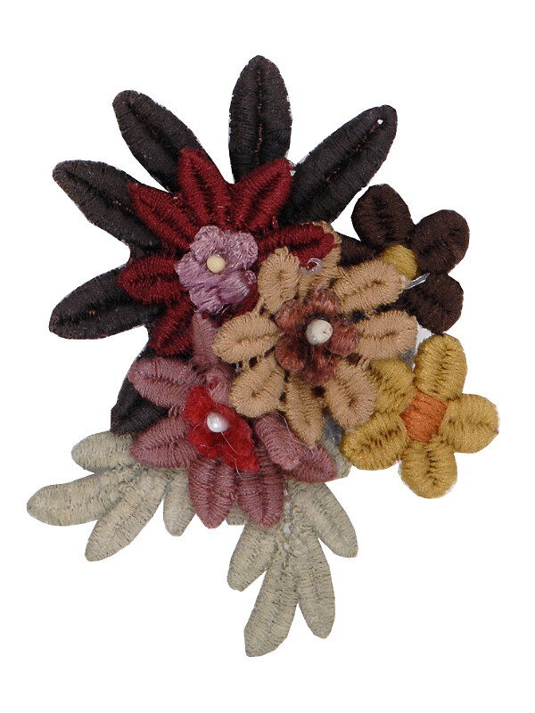 Brosche Textilblüten Hutanstecker Brosche Textilblüten Hutanstecker