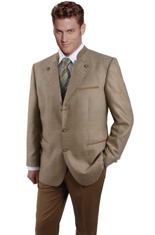 PREMIUM Trachtenblazer Anzug Herren Sakko + Hose Braun Schurwolle PREMIUM Trachtenblazer Anzug Herren Sakko + Hose Braun Schurwolle