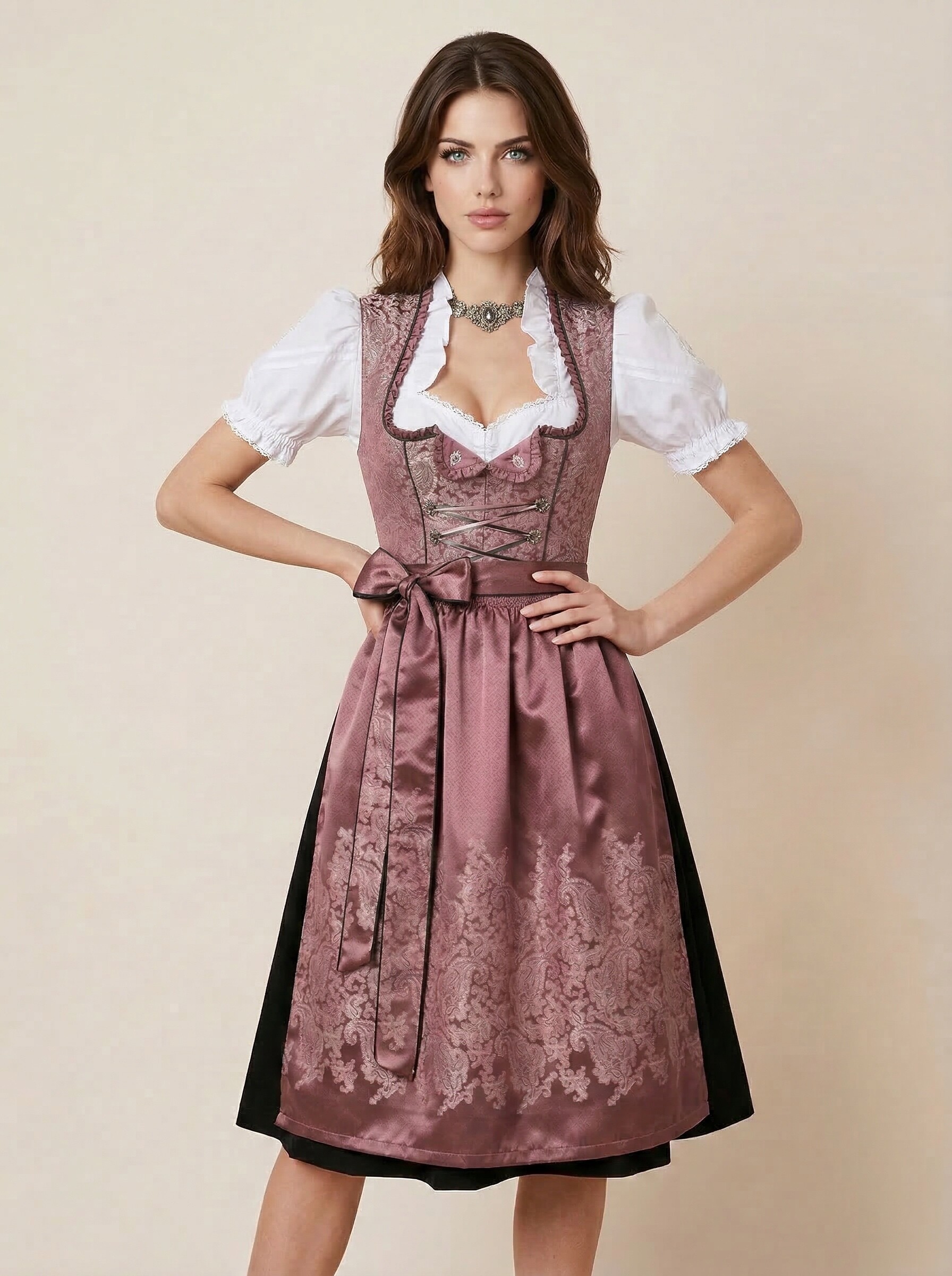 dirndl-altrosa-midi-olivia-frontansicht