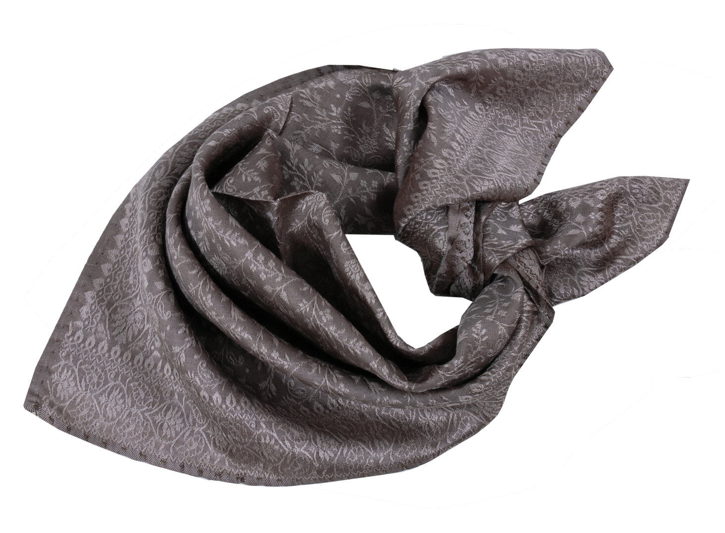 Trachtenhalstuch Nickituch 100% Seide Beige-Braun Trachtenhalstuch Nickituch 100% Seide Beige-Braun