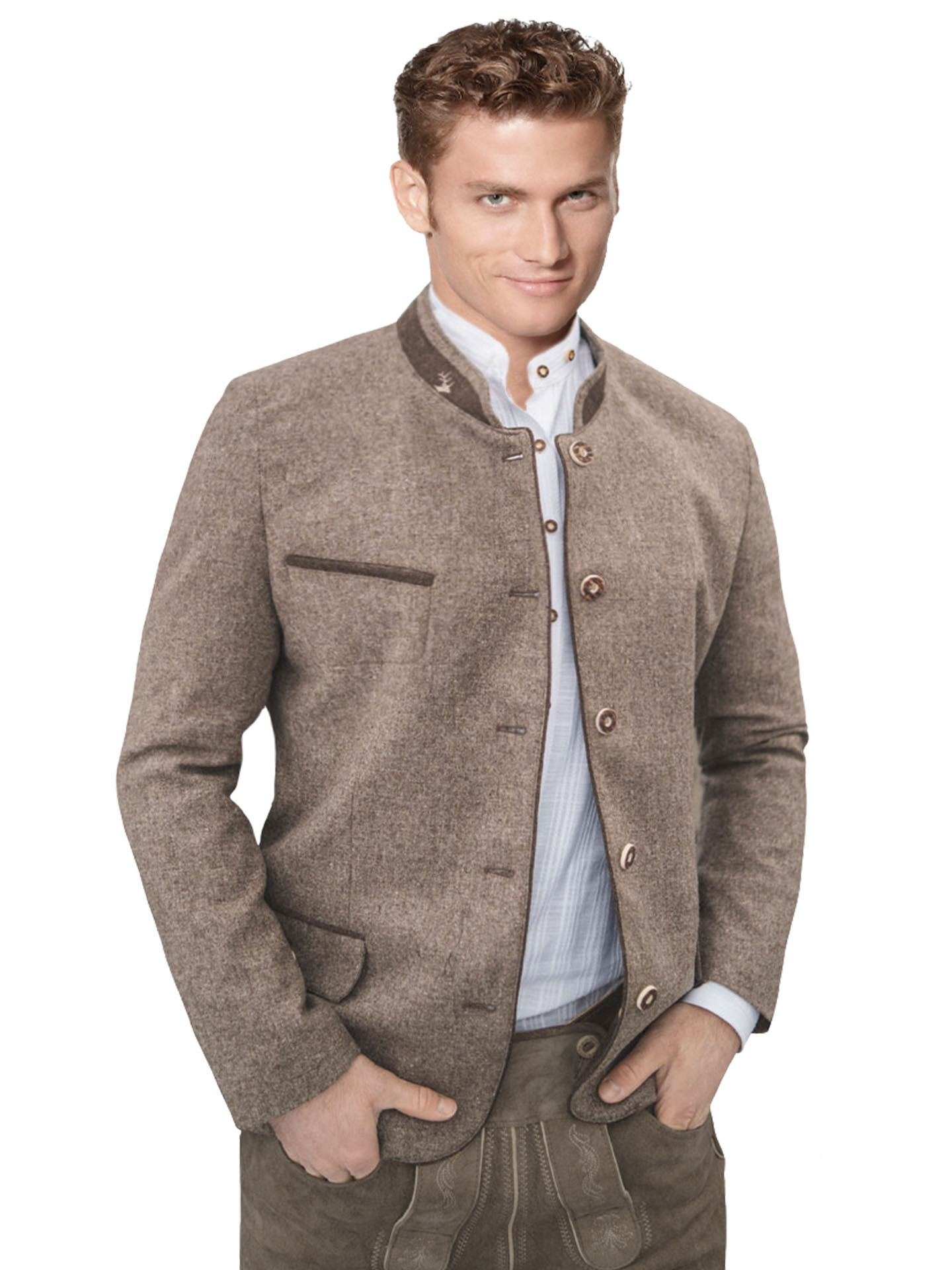Trachtenblazer Lodenblazer Herren Sakko kurz zur Lederhose Braun  Wolle Trachtenblazer Lodenblazer Herren Sakko kurz zur Lederhose Braun  Wolle