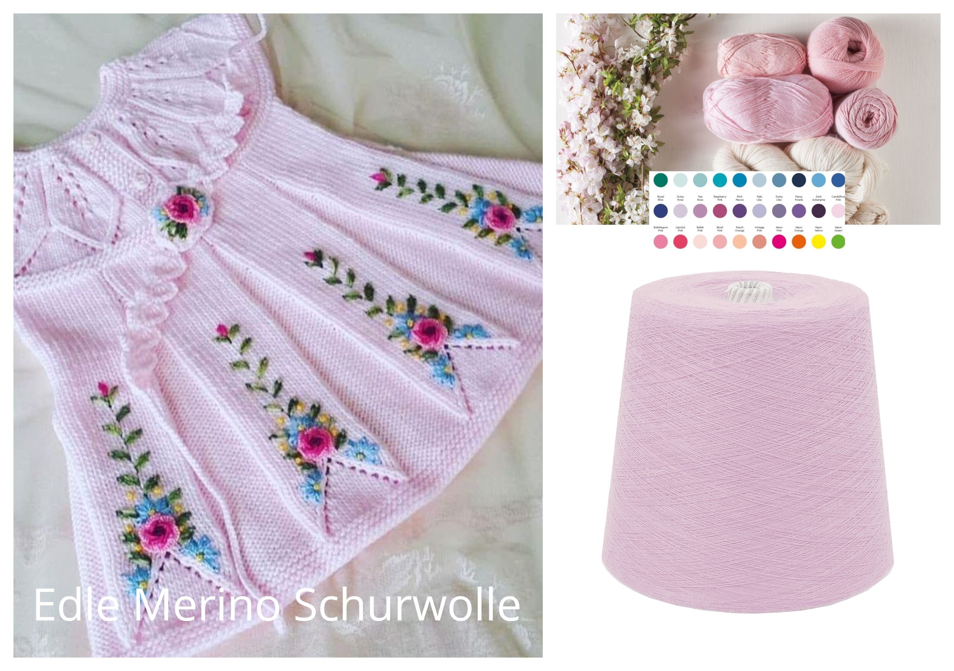 WOLLE zum STRICKEN MERINO-SCHURWOLLE 1 KG Konen/1000 Gramm Rosa Hellrosa WOLLE zum STRICKEN MERINO-SCHURWOLLE 1 KG Konen/1000 Gramm Rosa Hellrosa