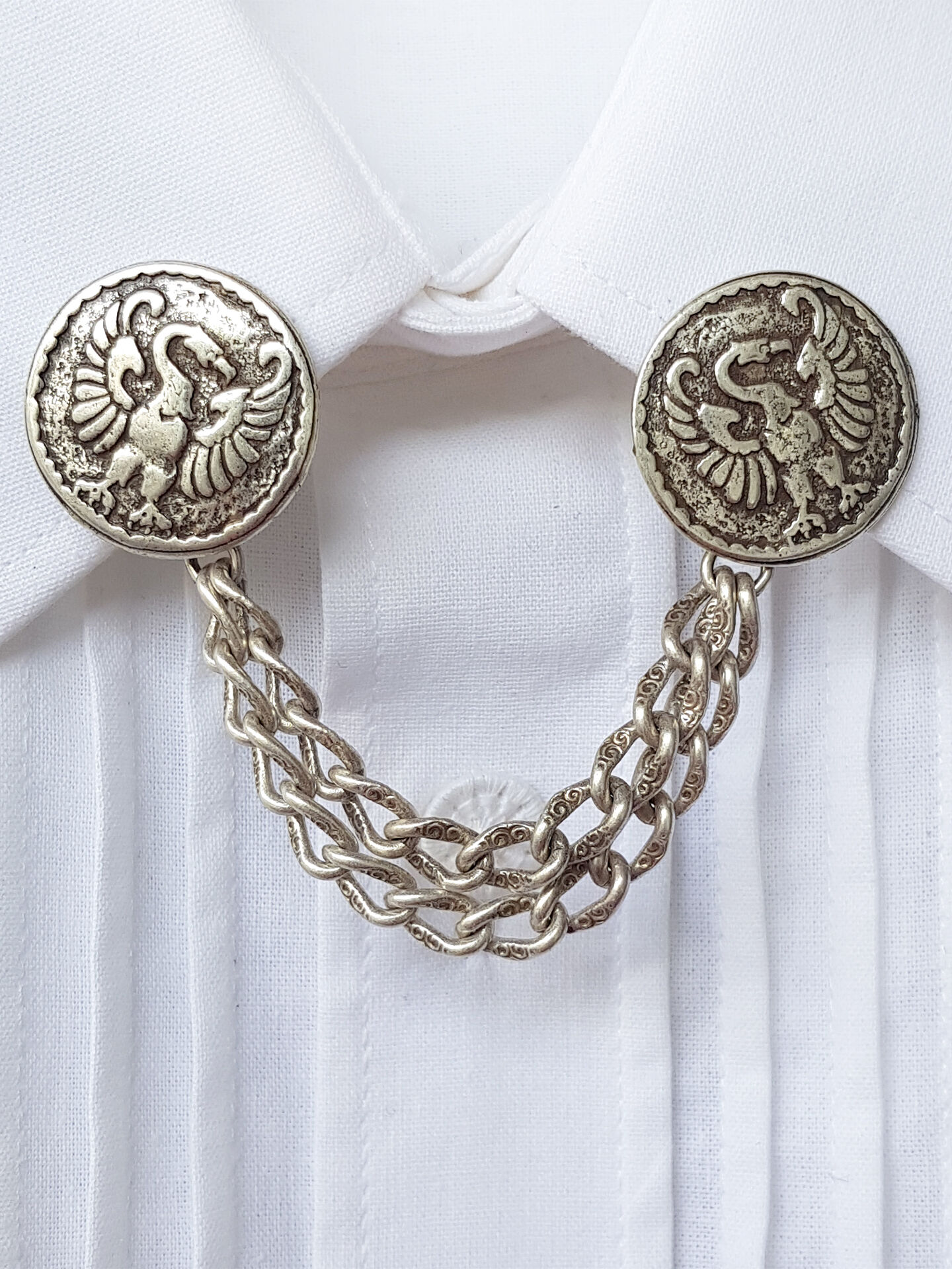 Kragenspange Herren Trachtenspange Silber mit Greif/Adler Kragenspange Herren Trachtenspange Silber mit Greif/Adler