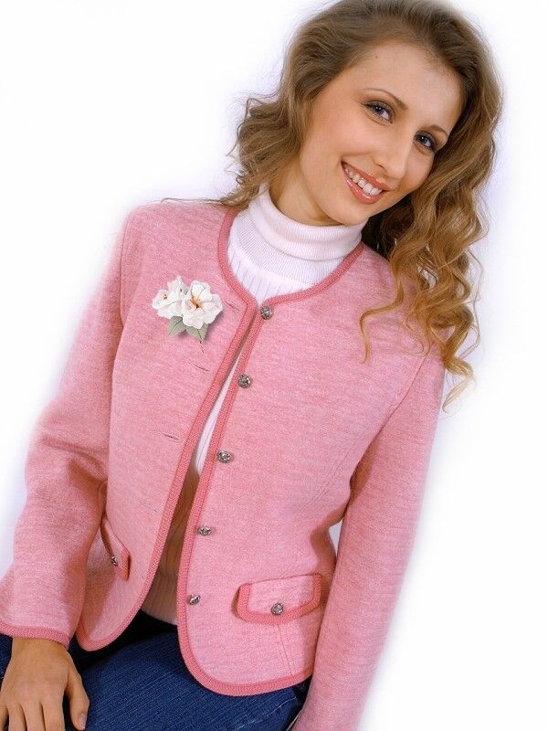 PREMIUM Trachtenjacke Damen Walkjanker SCHURWOLLE Rosa PREMIUM Trachtenjacke Damen Walkjanker SCHURWOLLE Rosa