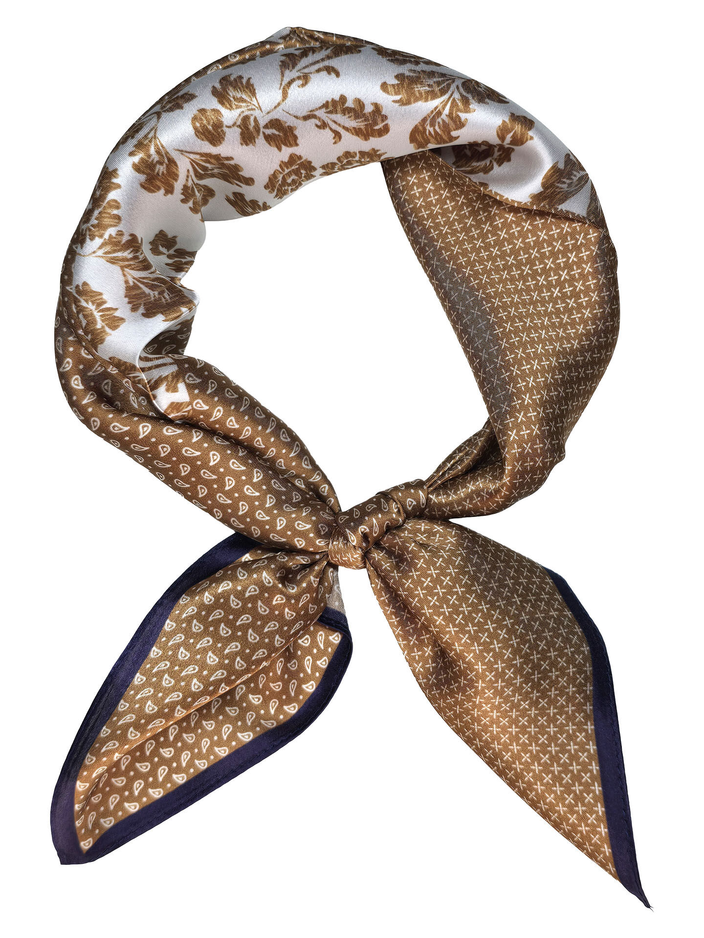 Seidenhalstuch Savona Damen Herren Nickituch 100% Seide Braun