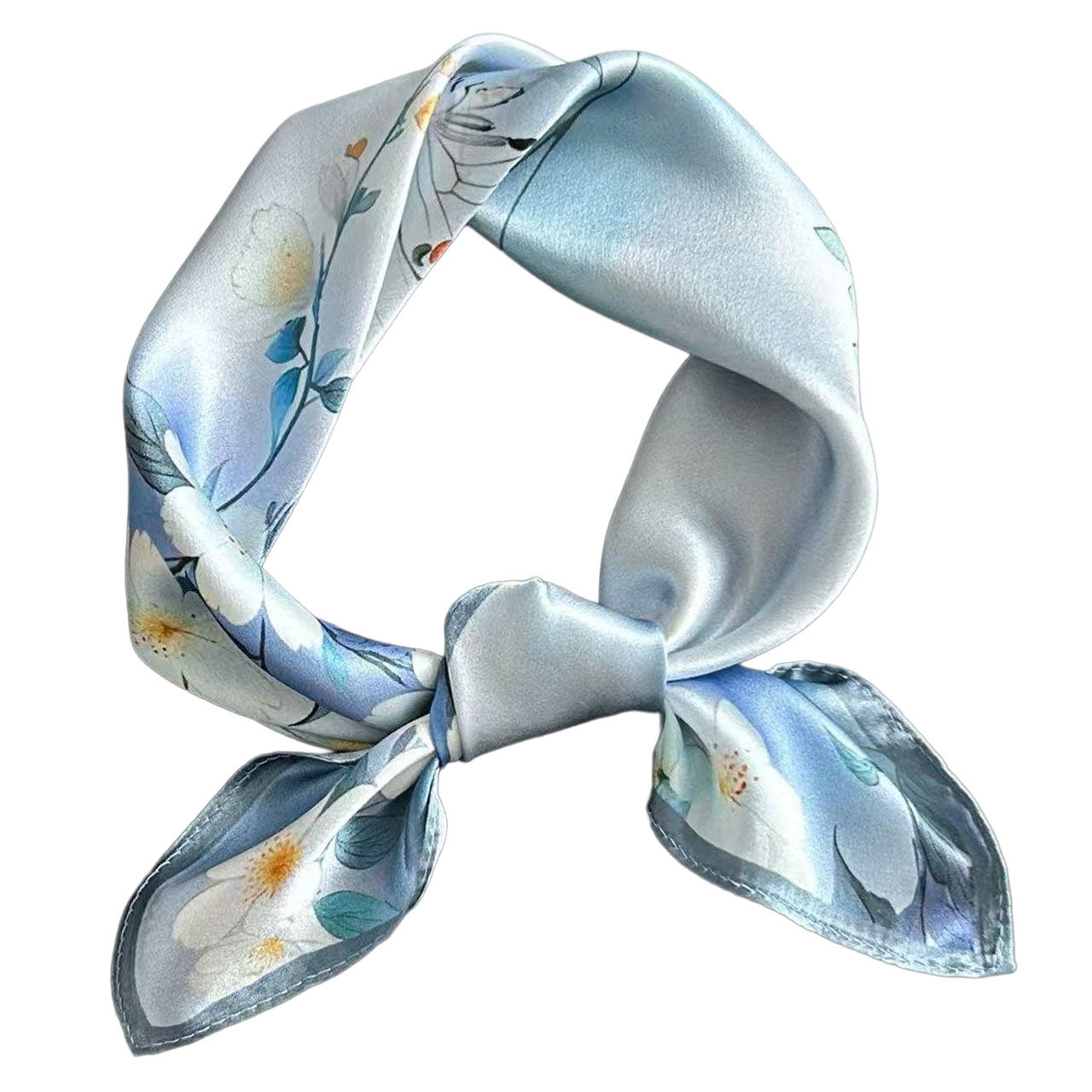 Seidenhalstuch Paradiso Damen Nickituch 100% Seide Hellblau