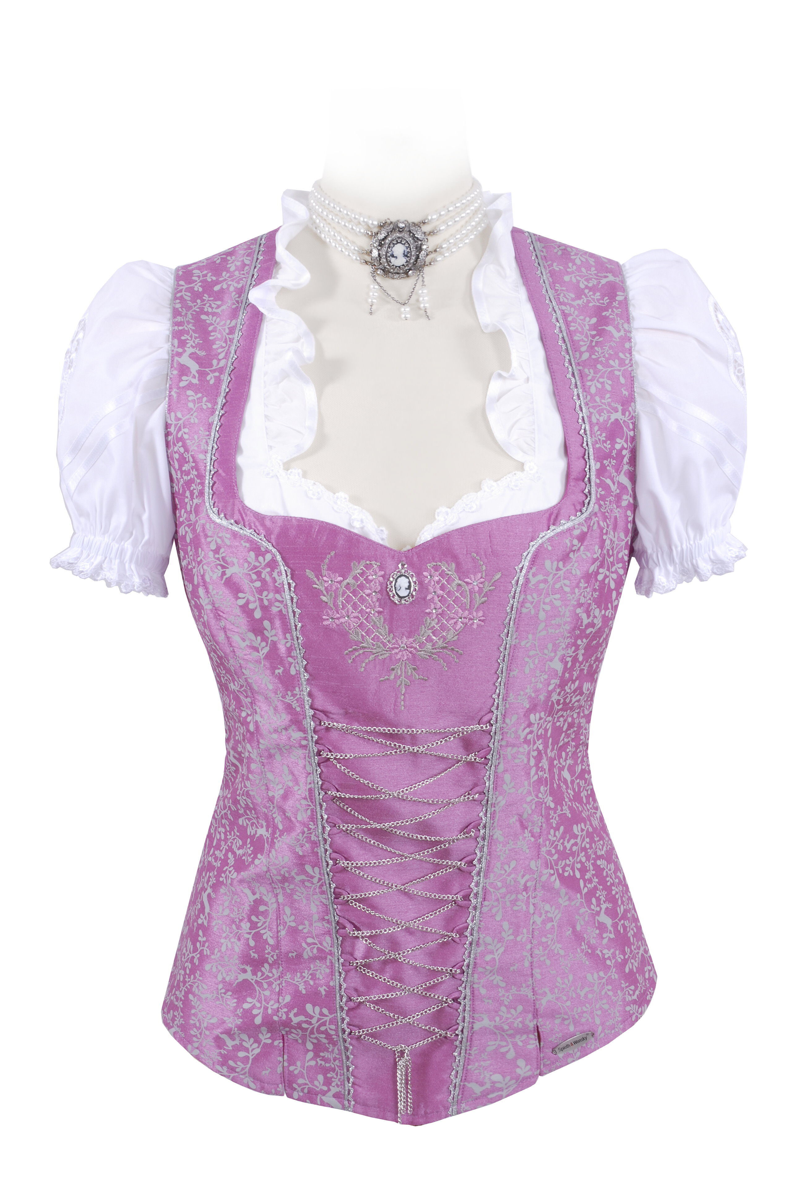 Trachtenmieder Damen Trachten-Corsage Rosa/Pink Trachtenmieder Damen Trachten-Corsage Rosa/Pink
