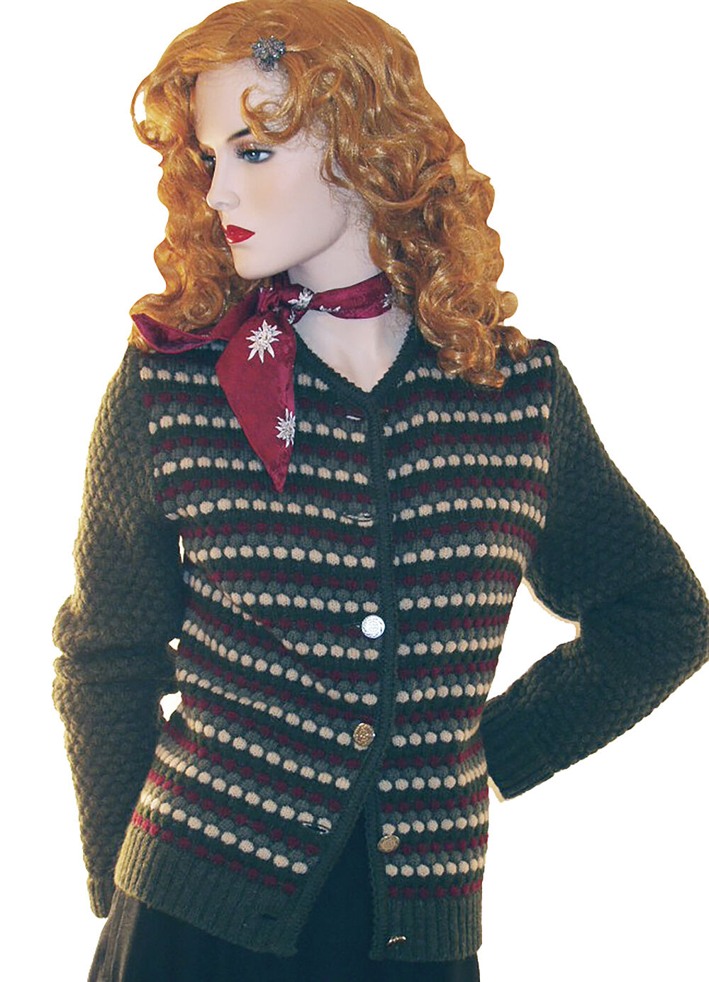 Trachtenstrickjacke Damen Dirndljacke MERINO SCHURWOLLE Grün Trachtenstrickjacke Damen Dirndljacke MERINO SCHURWOLLE Grün