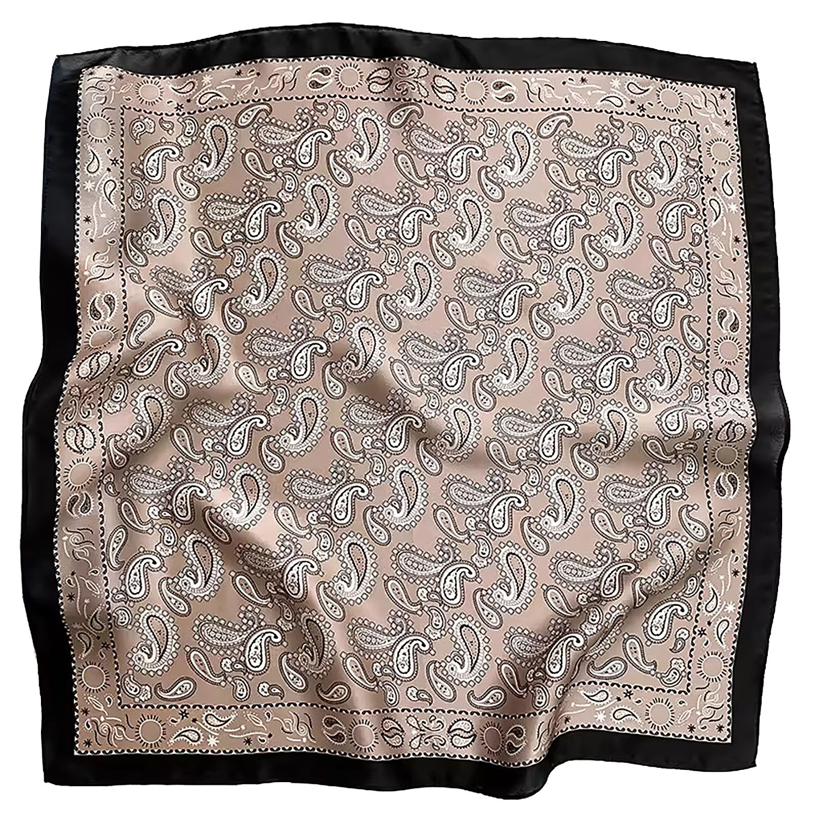 Trachtenhalstuch Seidentuch Herren Nickituch 100% Seide Beige + Blau Trachtenhalstuch Seidentuch Herren Nickituch 100% Seide Beige + Blau