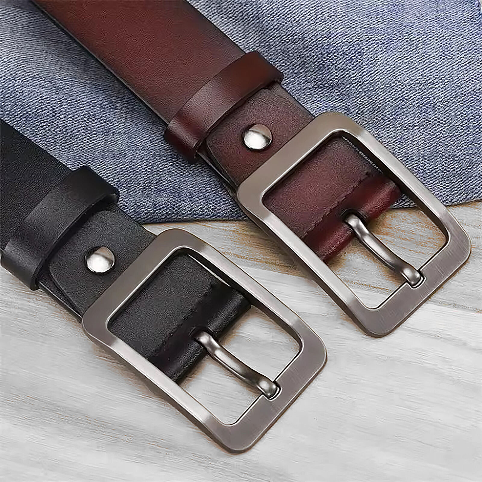 Herrengürtel Jeansgürtel Basic 4cm Schwarz + Braun Herrengürtel Jeansgürtel Basic 4cm Schwarz + Braun