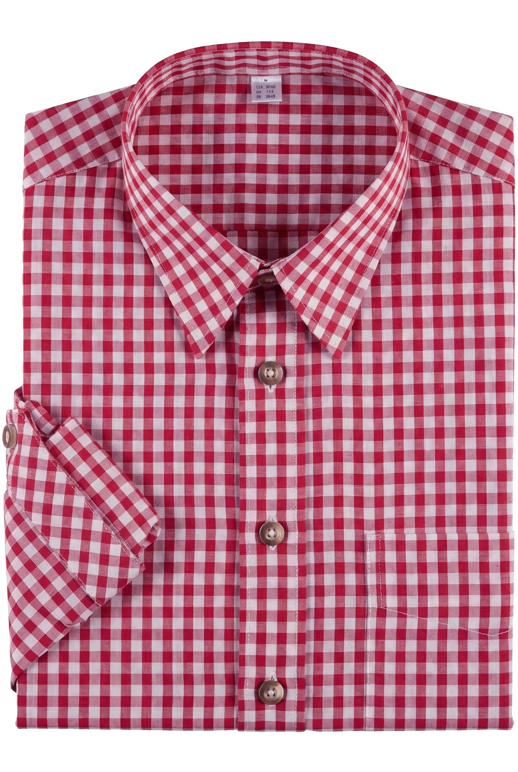 PREMIUM Trachtenhemd kariert Rot "easy care bügelfrei"