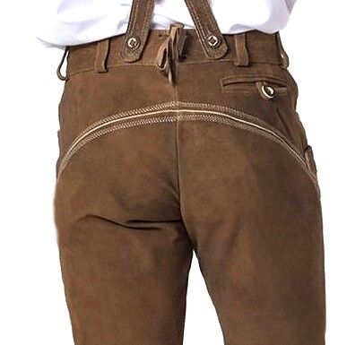 Trachtenlederhose Kniebundlederhose Rehbraun Nougat Trachtenlederhose Kniebundlederhose Rehbraun Nougat
