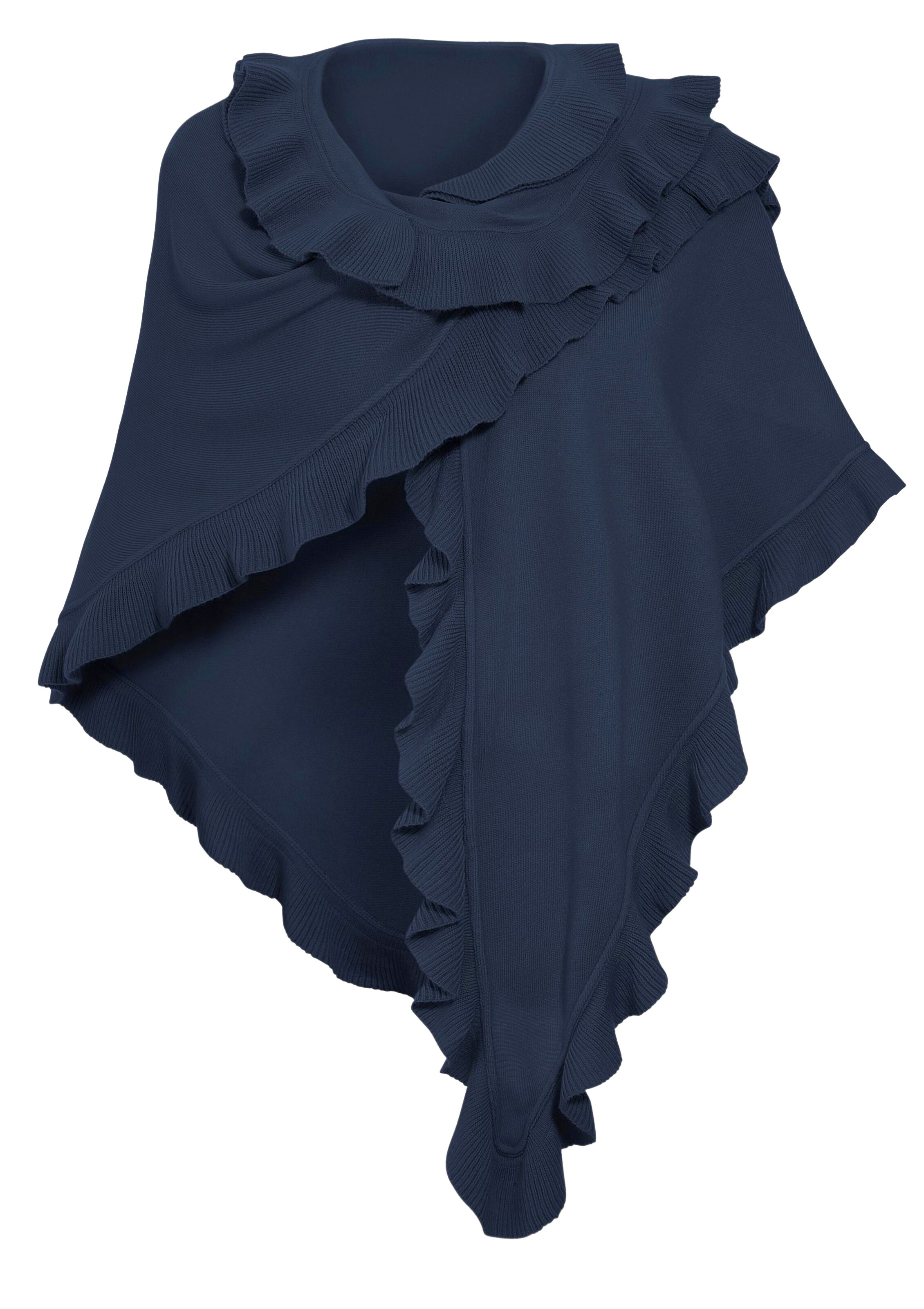 Trachtenponcho Umhang zum Dirndl Marineblau Trachtenponcho Umhang zum Dirndl Marineblau