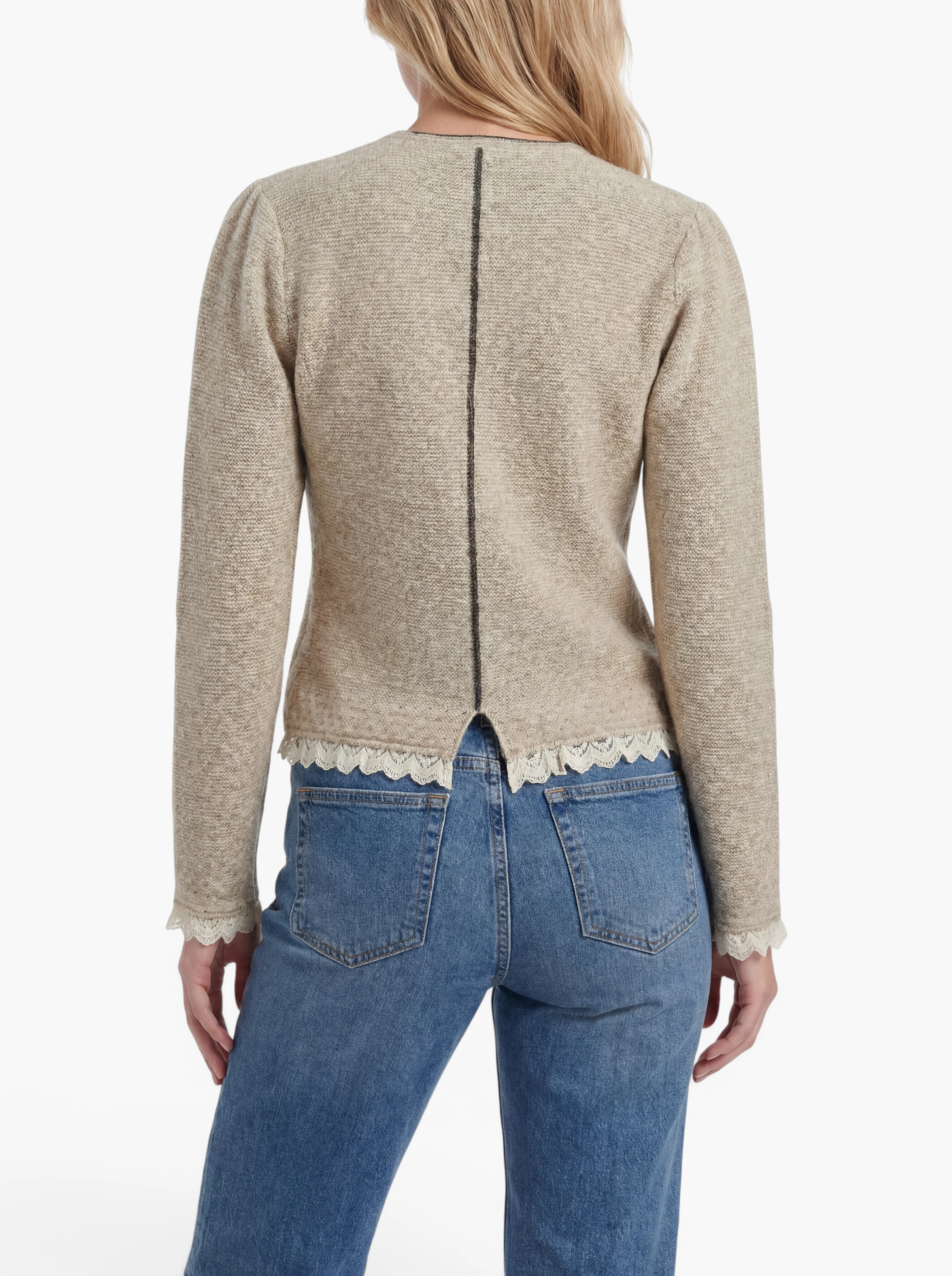 Dirndl-Strickjacke Edda – Elegante Damen Trachtenjacke mit Herzknöpfen