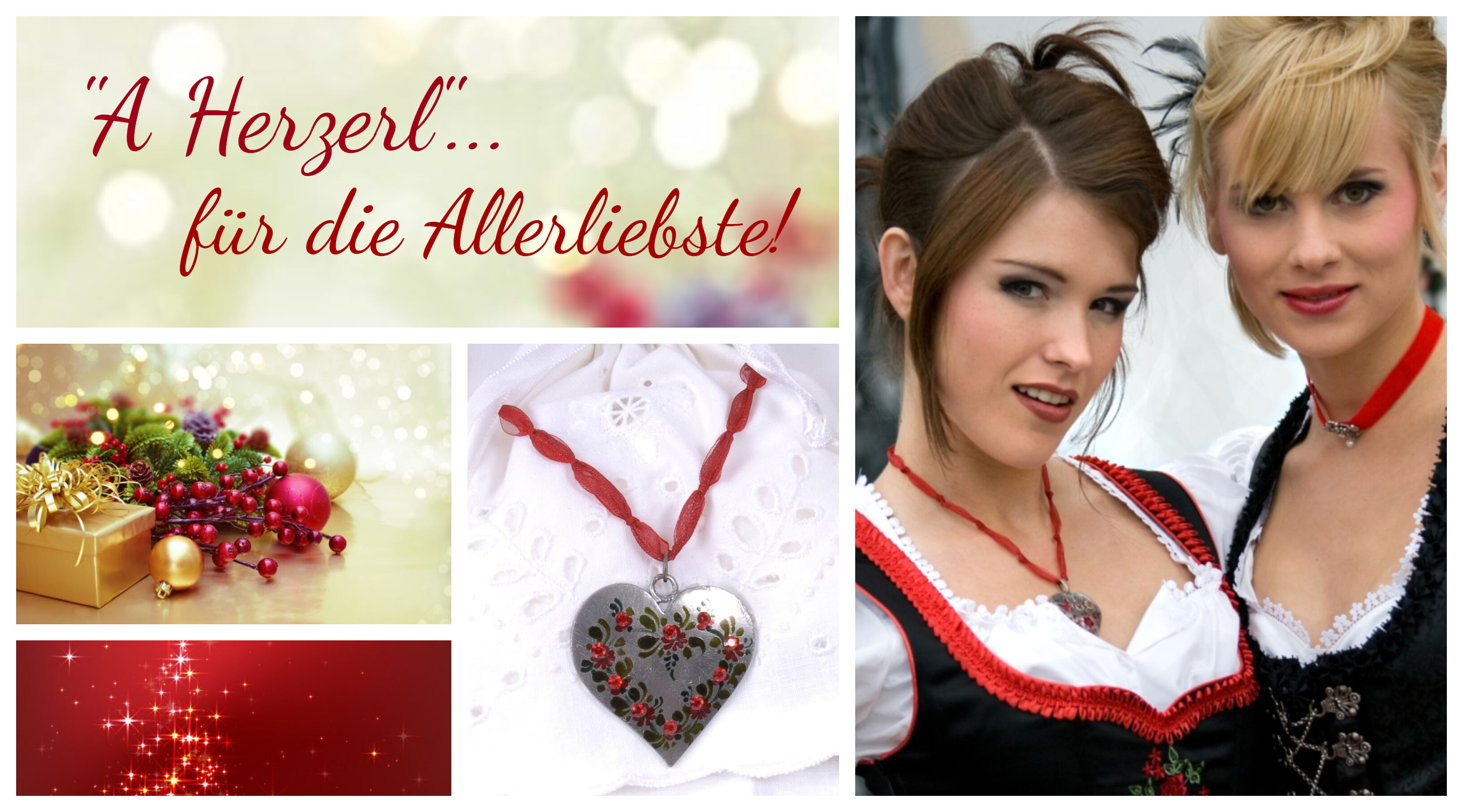 Hübscher Trachtenschmuck - ein Weihnachtsgeschenk das von Herzen kommt! Hübscher Trachtenschmuck - ein Weihnachtsgeschenk das von Herzen kommt!