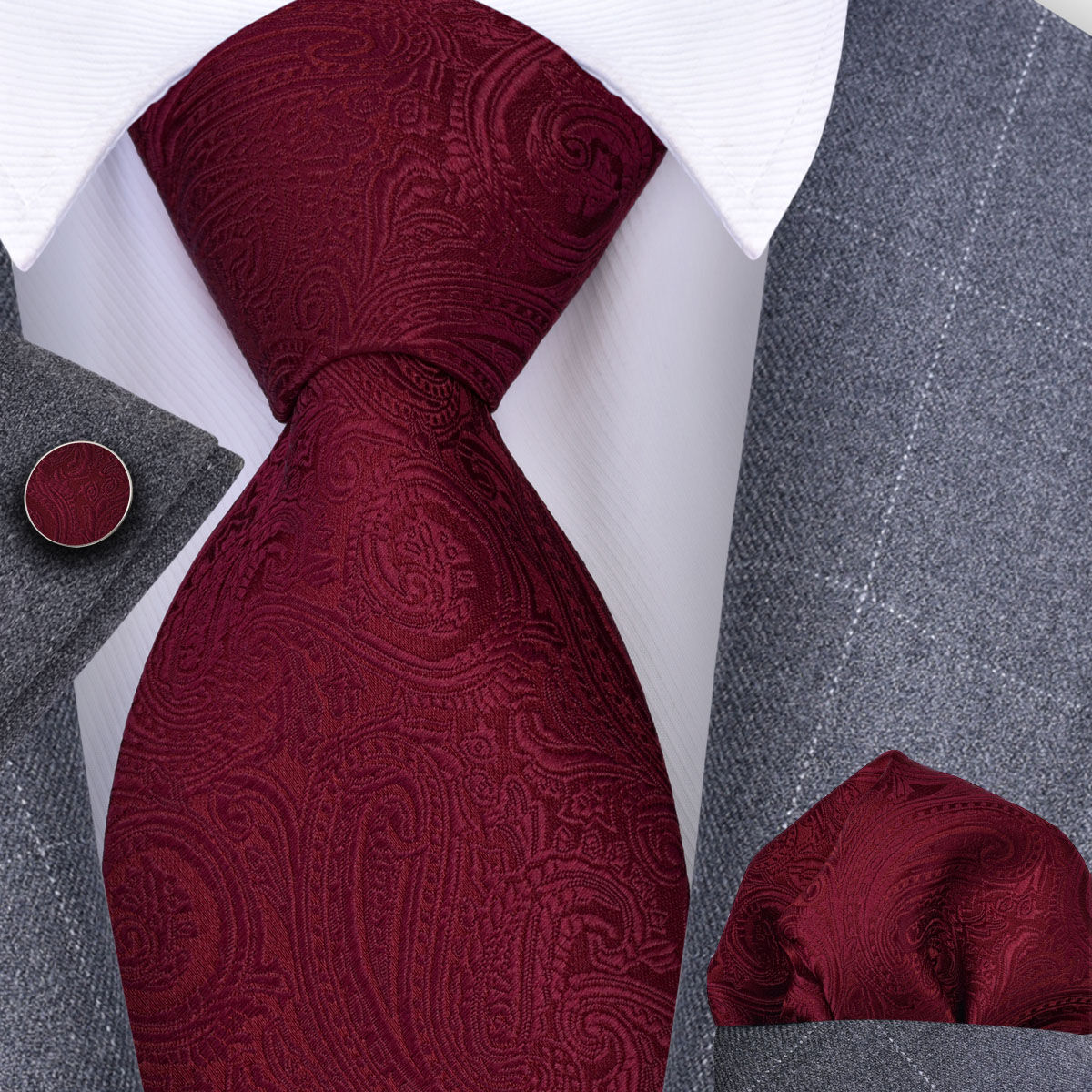 Trachtenkrawatte Paisley 100% Seide 3-tlg. Set festlich + Einstecktuch + Manschettenknöpfen Trachtenkrawatte Paisley 100% Seide 3-tlg. Set festlich + Einstecktuch + Manschettenknöpfen