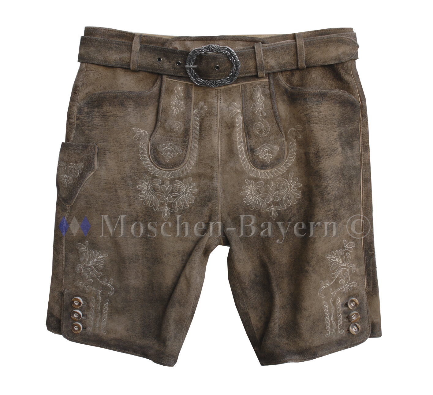Trachtenlederhose kurze Lederhose Herren Rehbraun  Trachtenlederhose kurze Lederhose Herren Rehbraun