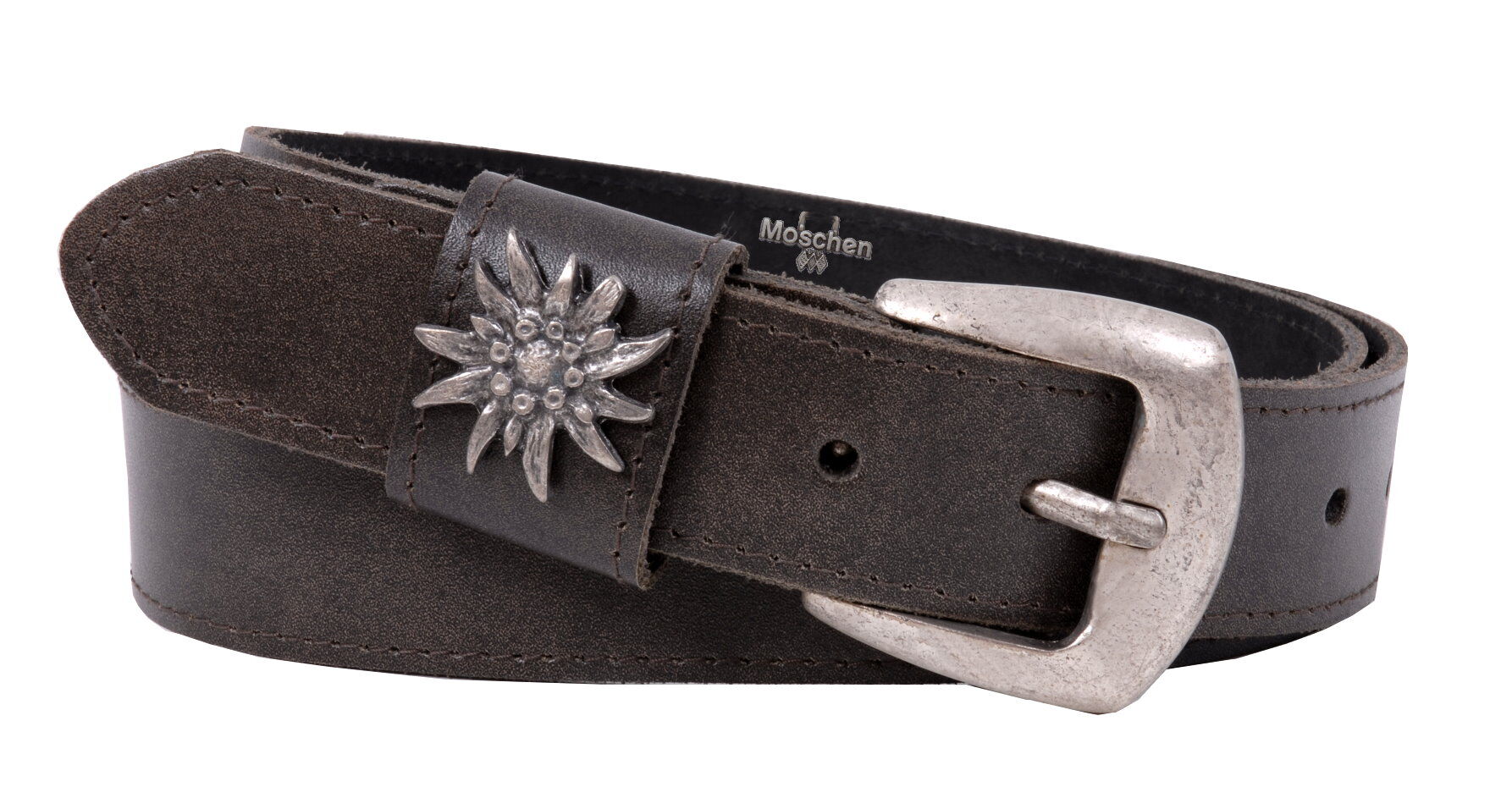 Trachtengürtel Edelweiß Dunkelbraun + Hellbraun + Schwarz Trachtengürtel Edelweiß Dunkelbraun + Hellbraun + Schwarz