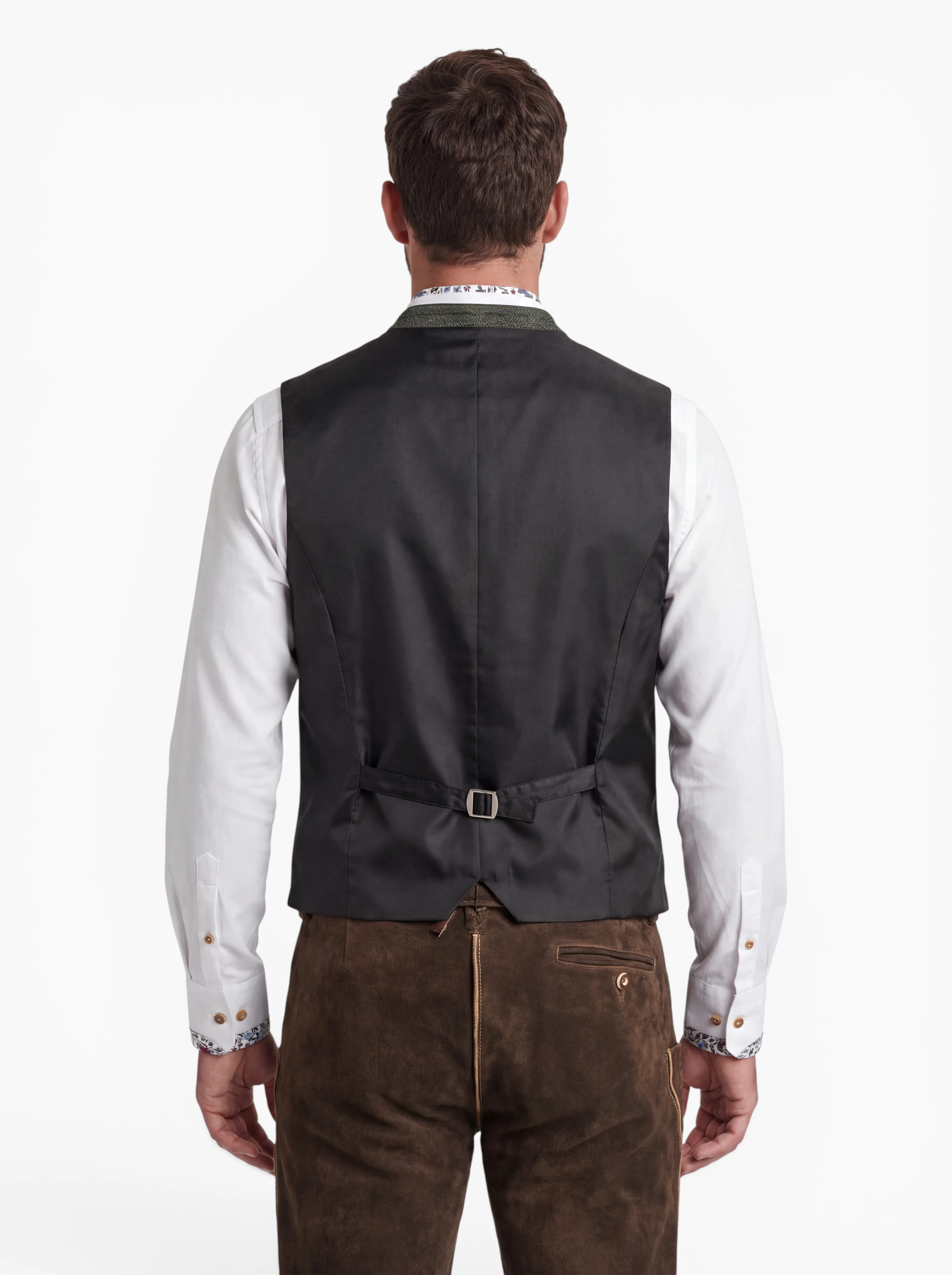 Trachtenweste Herren Antonio Oliv – Elegantes Gilet aus 100% Baumwolle