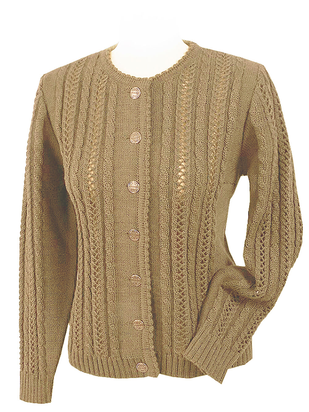 Trachtenstrickjacke Damen Dirndljacke MERINO SCHURWOLLE Beige Trachtenstrickjacke Damen Dirndljacke MERINO SCHURWOLLE Beige