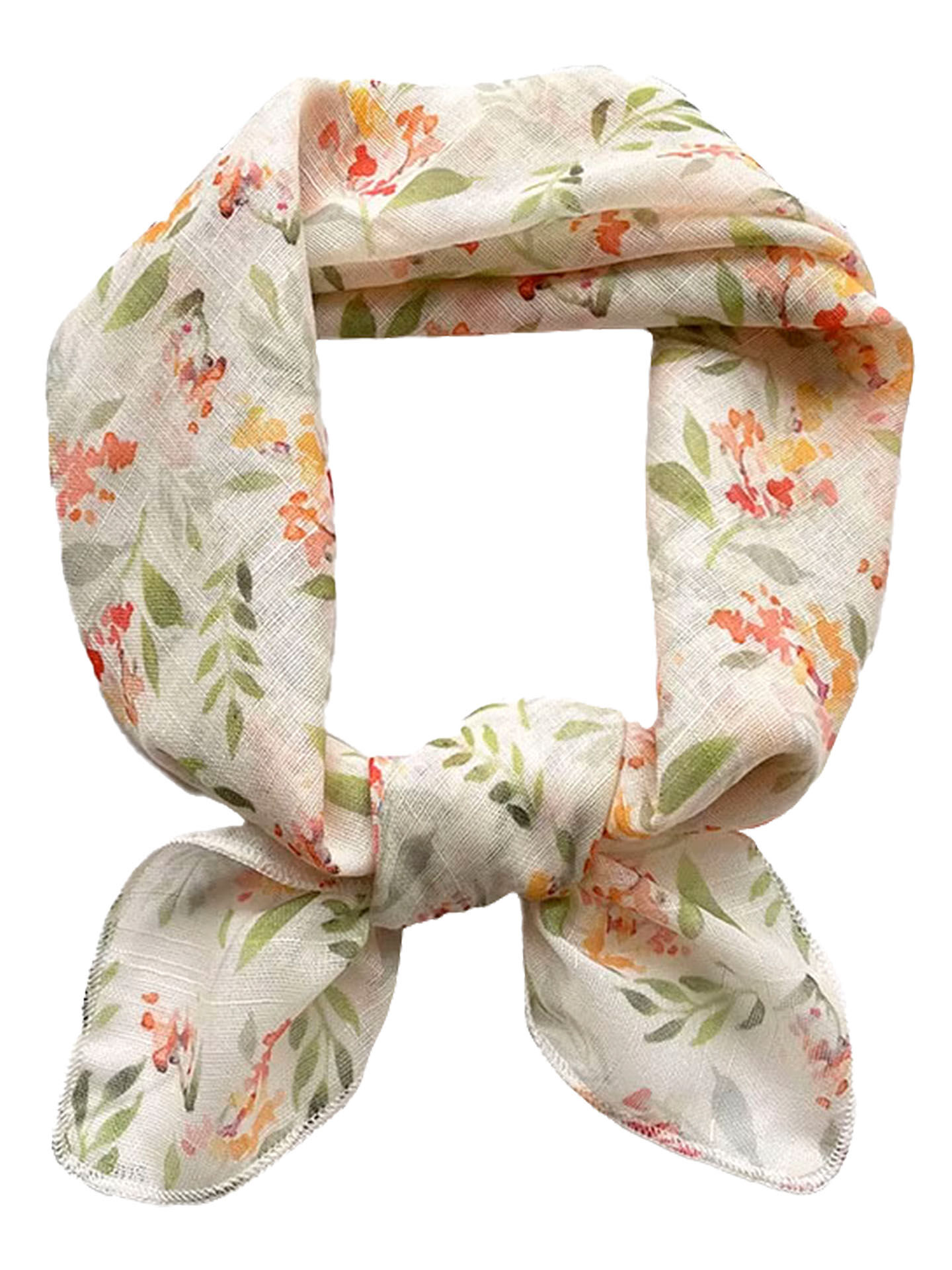 Trachtenhalstuch Nickituch Florales-Dessin Gelb + Orange Trachtenhalstuch Nickituch Florales-Dessin Gelb + Orange