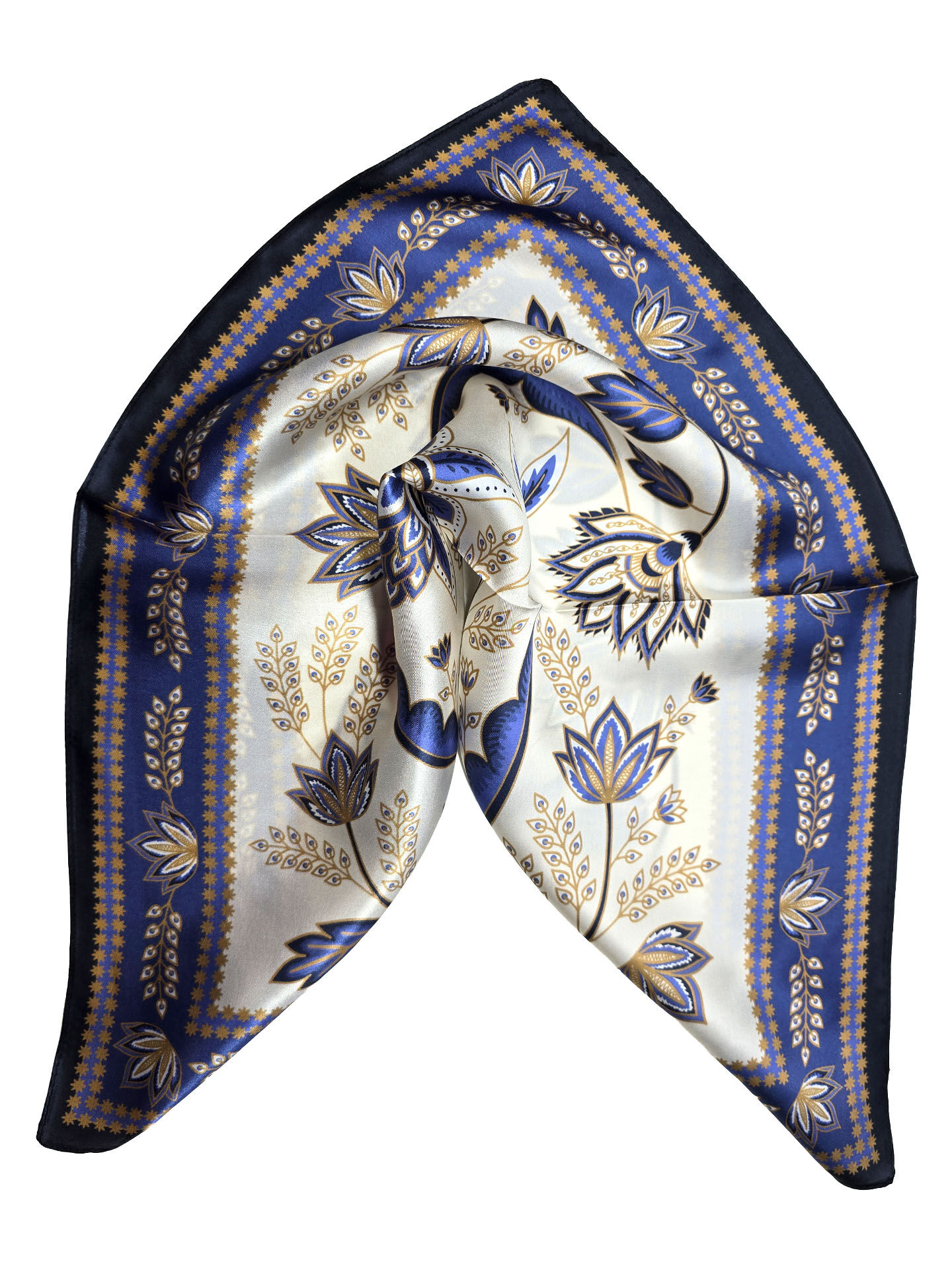 Seidenhalstuch Arosa Damen Herren Nickituch 100% Seide Blau