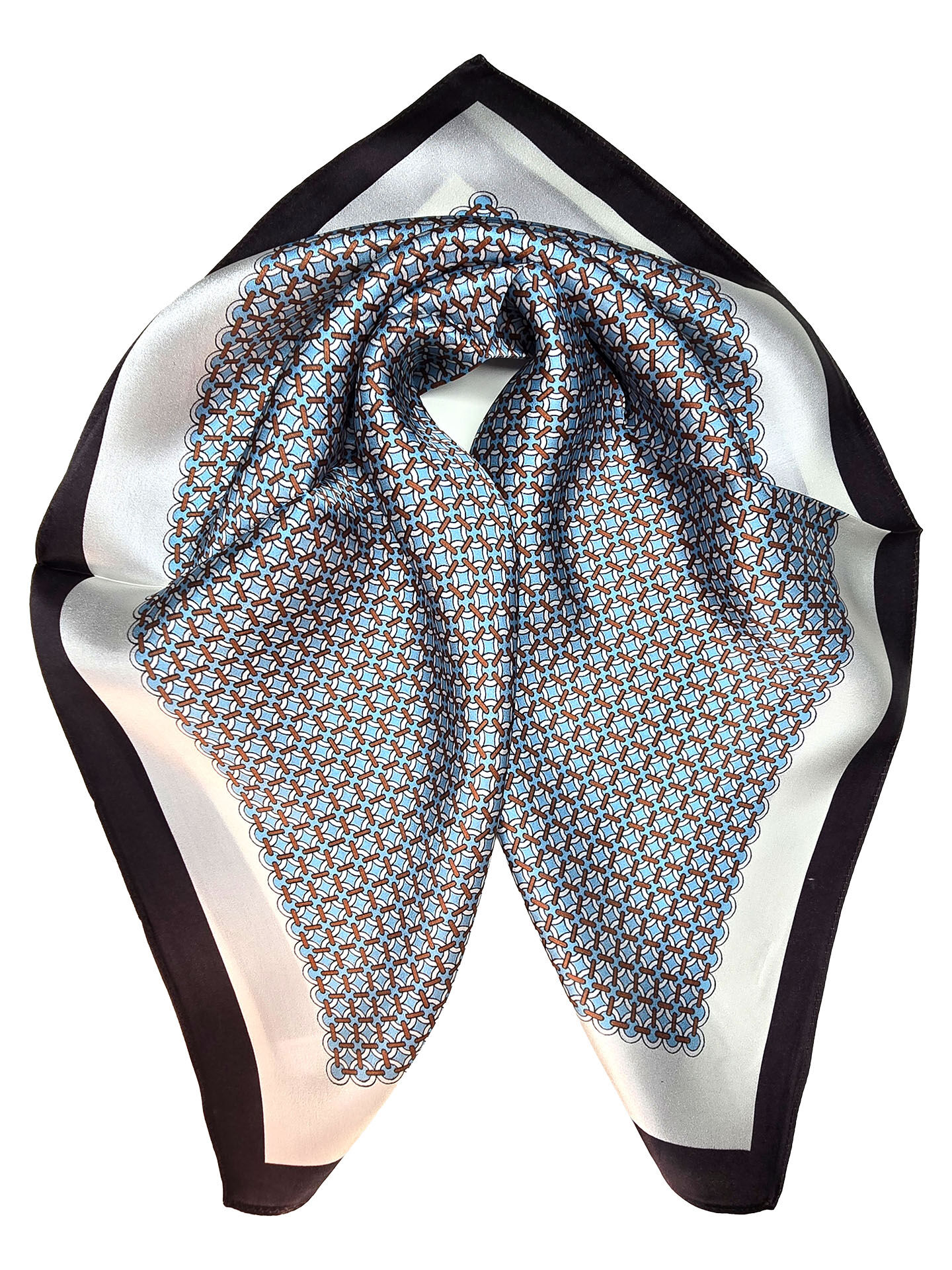 Seidenhalstuch Piombino Herren Nickituch 100% Seide Hellblau