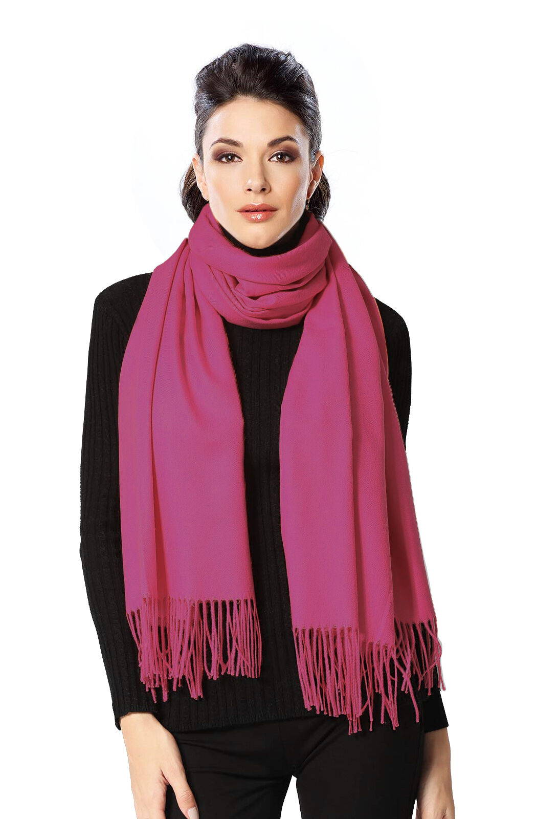 Pashmina Stola Umhang Cashmere Schal Baumwolle Damen Pink Pashmina Stola Umhang Cashmere Schal Baumwolle Damen Pink