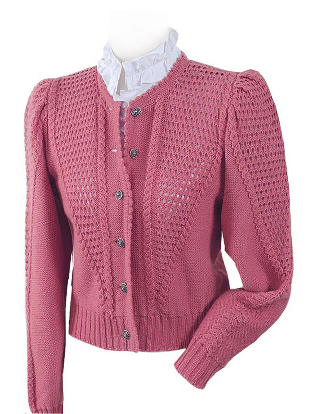 Trachtenstrickjacke Damen Dirndljacke MERINO SCHURWOLLE Rosa Trachtenstrickjacke Damen Dirndljacke MERINO SCHURWOLLE Rosa