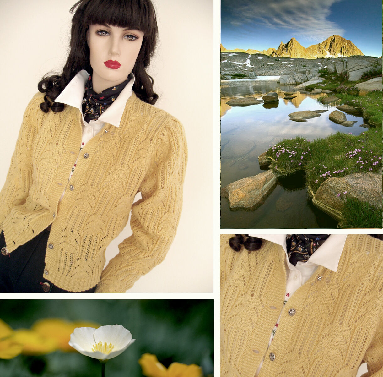 Trachtenstrickjacke Damen Dirndljacke MERINO SCHURWOLLE Gelb Trachtenstrickjacke Damen Dirndljacke MERINO SCHURWOLLE Gelb