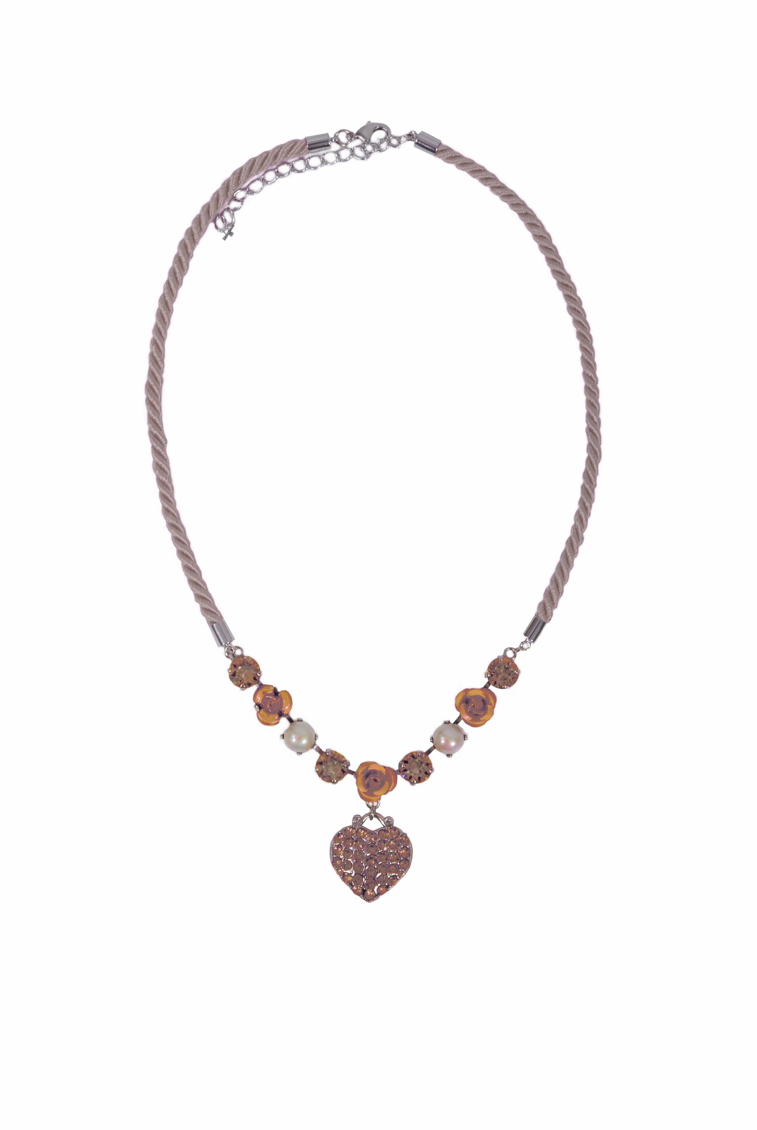 Premium Trachtenkette Herz-Rosen  Swarovski Elements Premium Trachtenkette Herz-Rosen  Swarovski Elements