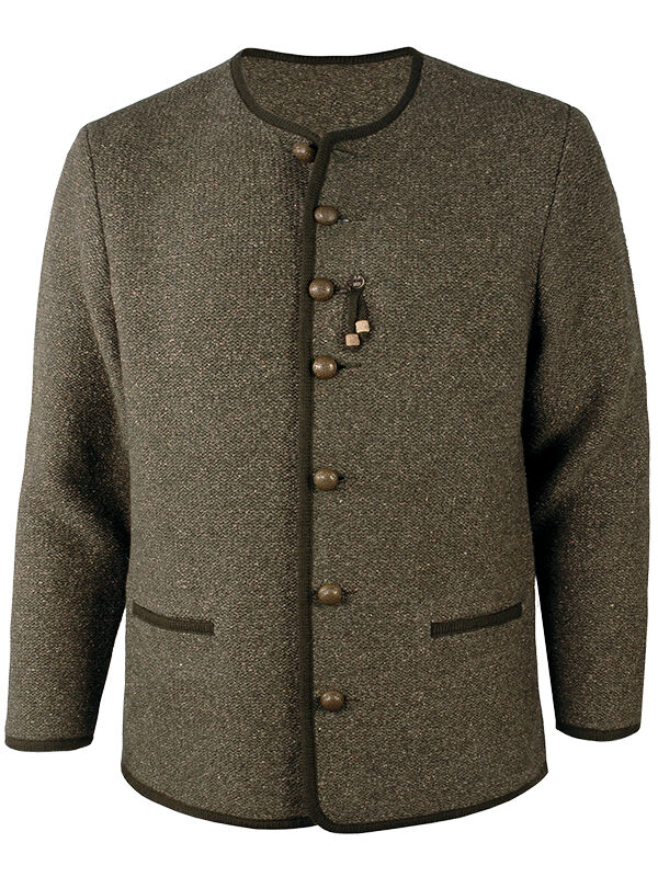 PREMIUM Trachtenstrickjacke Herren 100% Schurwolle Trachtenjanker Braun-Oliv PREMIUM Trachtenstrickjacke Herren 100% Schurwolle Trachtenjanker Braun-Oliv