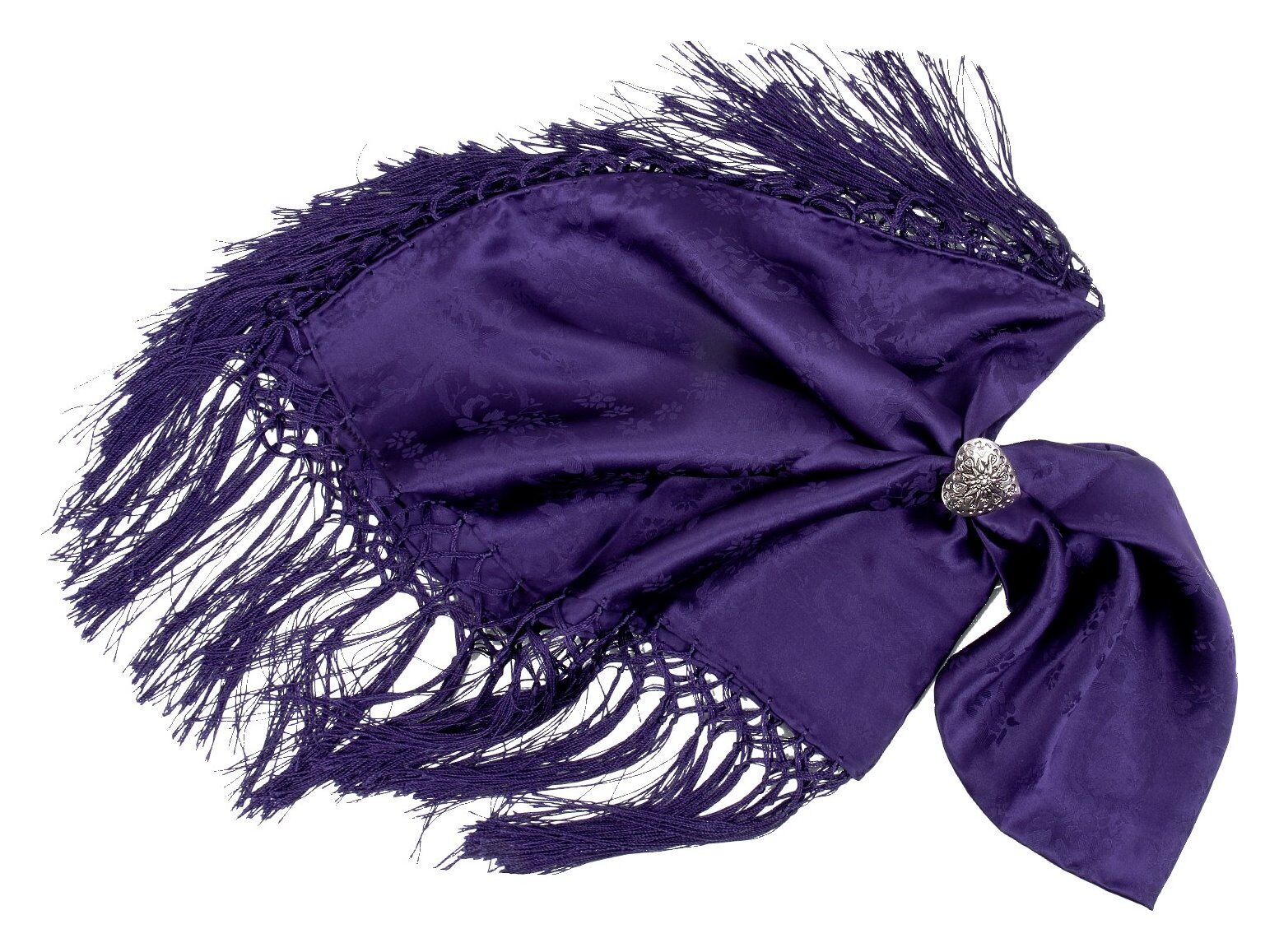 Trachtentuch Dirndltuch Seidentuch 100% Seide Lila