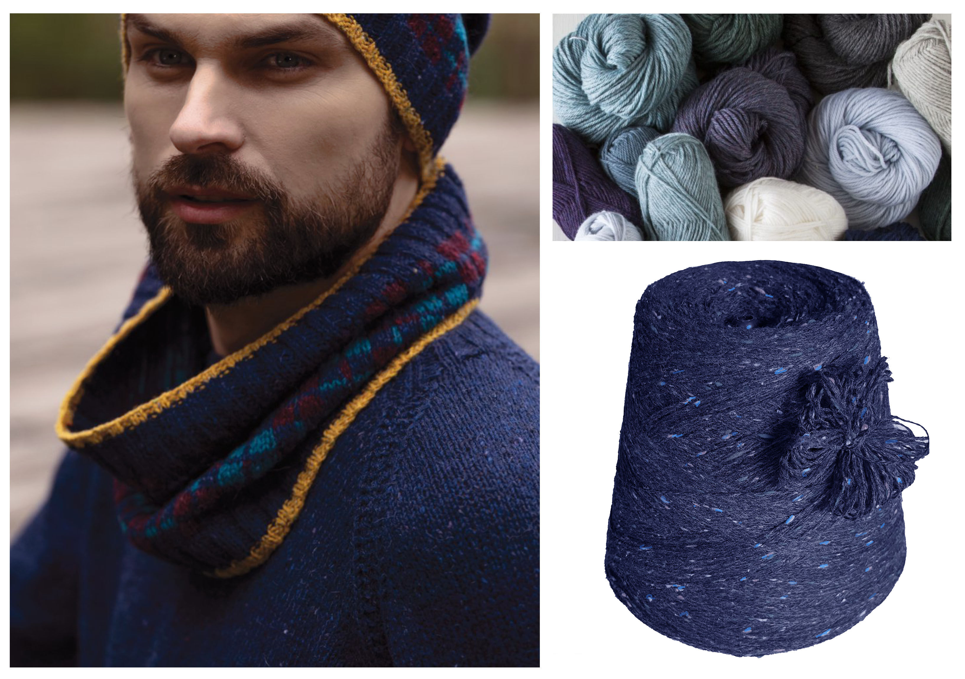 PREMIUM STRICKWOLLE - SCHURWOLLE-TWEED - 1 KG Konen/1000 Gramm  Marine/Blau PREMIUM STRICKWOLLE - SCHURWOLLE-TWEED - 1 KG Konen/1000 Gramm  Marine/Blau