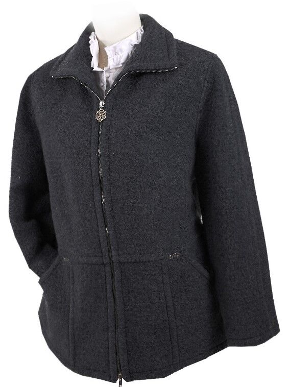 PREMIUM Trachtenjanker Mohair Outdoor-Jacke Damen Anthrazit + Blau PREMIUM Trachtenjanker Mohair Outdoor-Jacke Damen Anthrazit + Blau