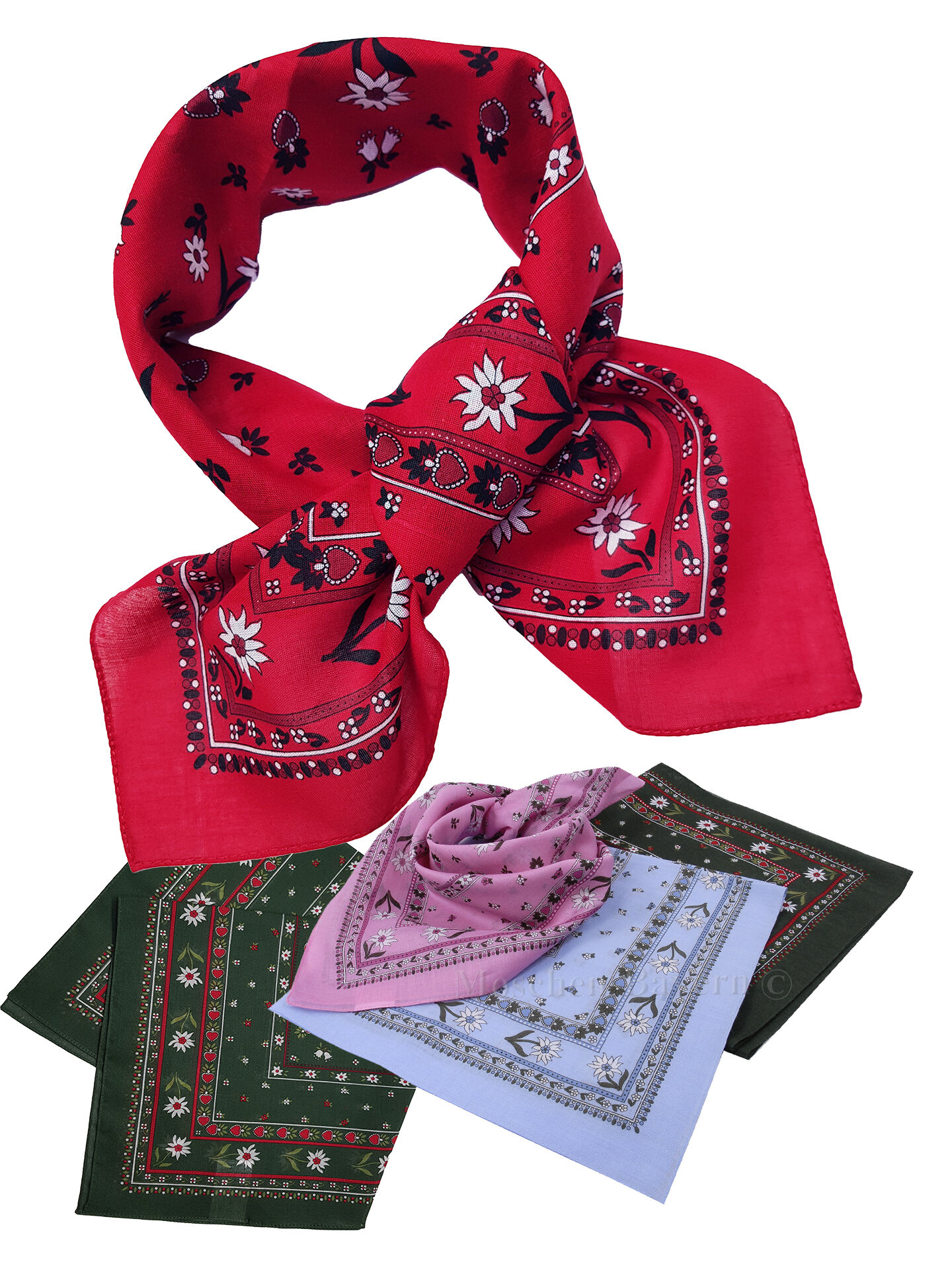 Trachtenhalstuch Nickituch Edelweiß Trachtenhalstuch Nickituch Edelweiß