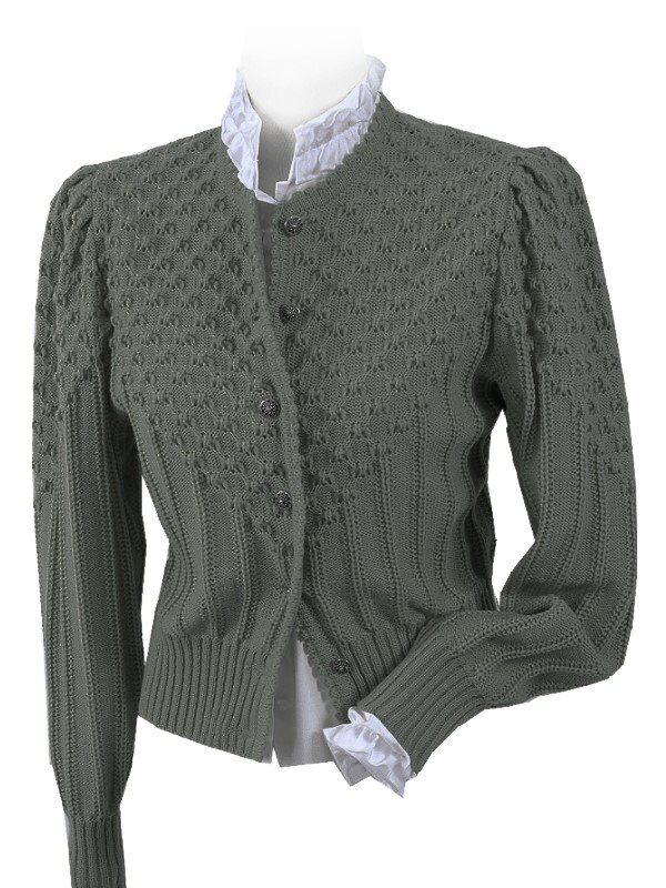 Trachtenstrickjacke Damen Dirndljacke MERINO SCHURWOLLE Grün Trachtenstrickjacke Damen Dirndljacke MERINO SCHURWOLLE Grün