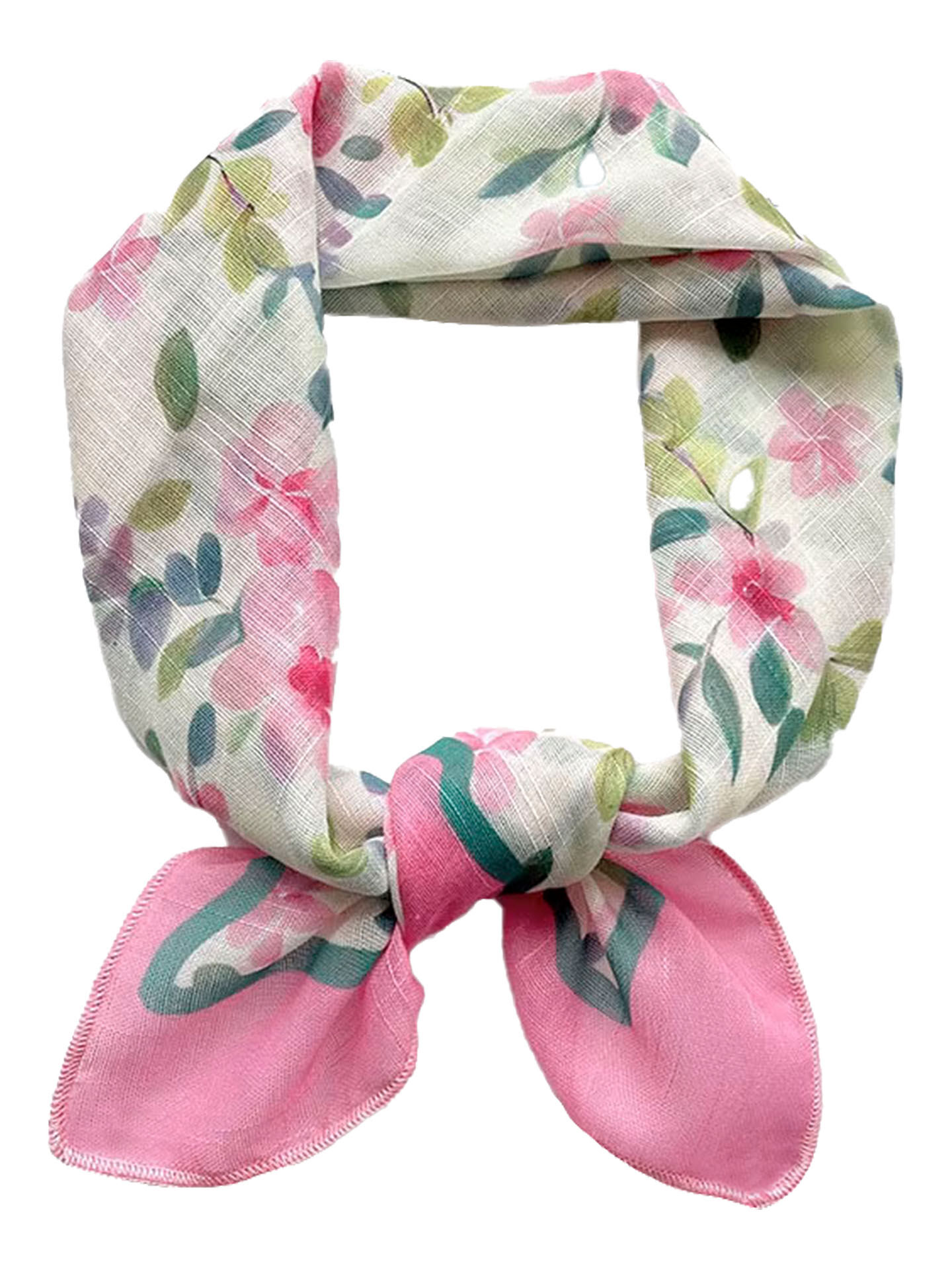 Trachtenhalstuch Nickituch Florales-Dessin in Rosa + Flieder Trachtenhalstuch Nickituch Florales-Dessin in Rosa + Flieder