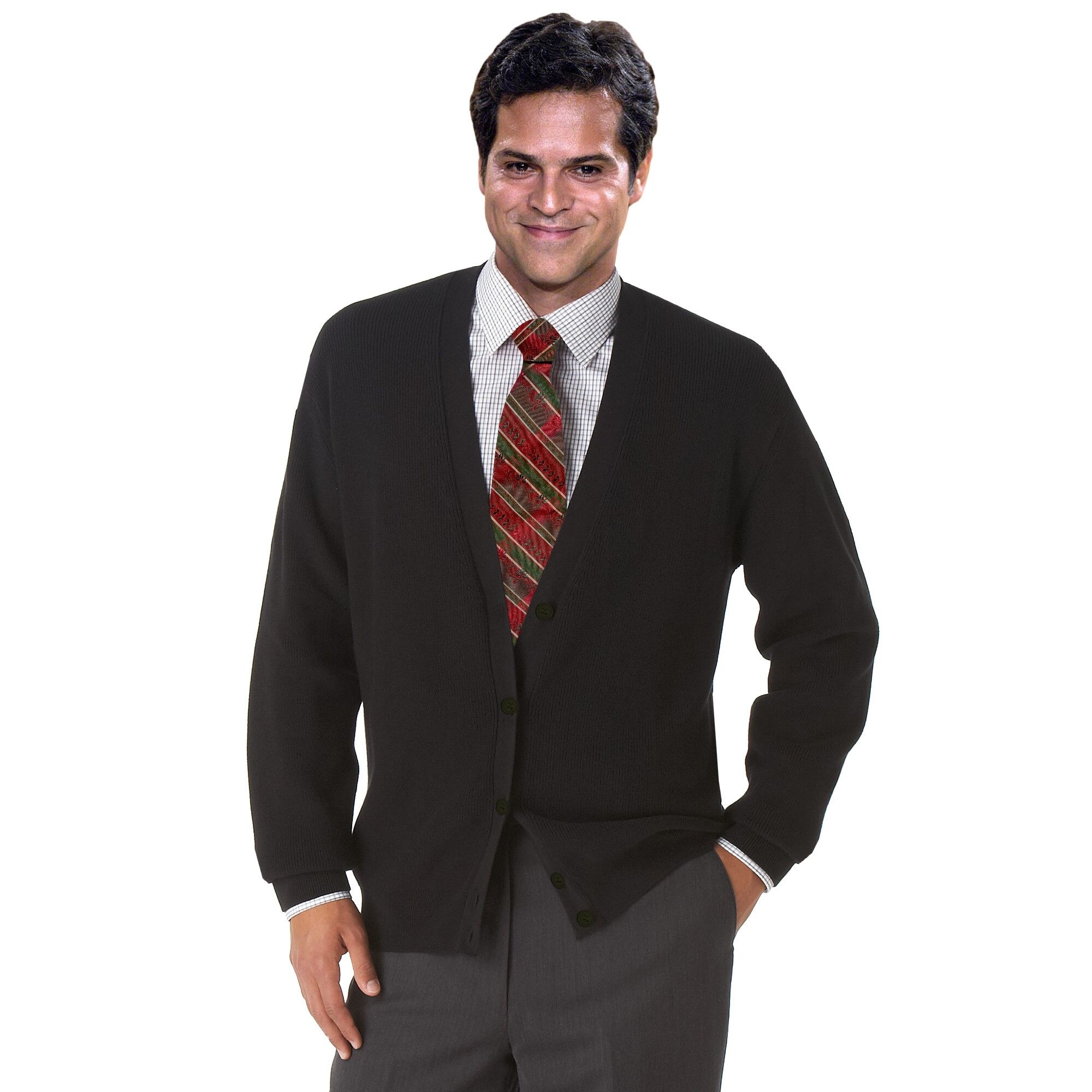 PREMIUM Cardigan Strickjacke Herren Anthrazit Woolmark-Qualität PREMIUM Cardigan Strickjacke Herren Anthrazit Woolmark-Qualität