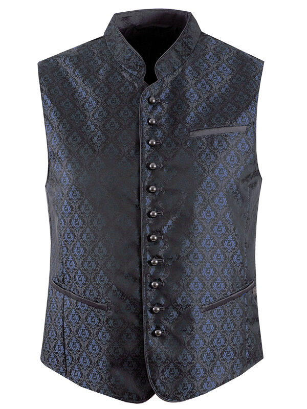 PREMIUM Trachtenweste Herrenweste Gilet Marine Anthrazit  FESTLICH PREMIUM Trachtenweste Herrenweste Gilet Marine Anthrazit  FESTLICH
