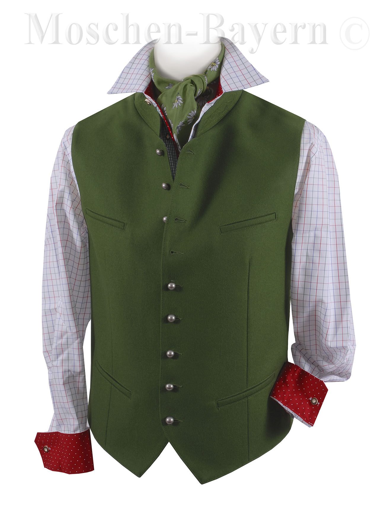 Klassische Trachtenweste Herren Lodenweste Gilet Wolle Grün 100% Schurwolle Klassische Trachtenweste Herren Lodenweste Gilet Wolle Grün 100% Schurwolle