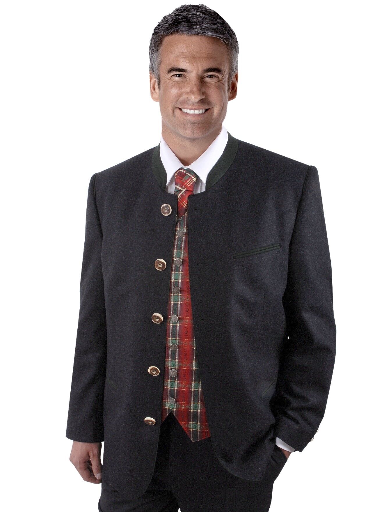 PREMIUM Trachtenblazer Lodenblazer Herren Sakko Anthrazit PREMIUM Trachtenblazer Lodenblazer Herren Sakko Anthrazit