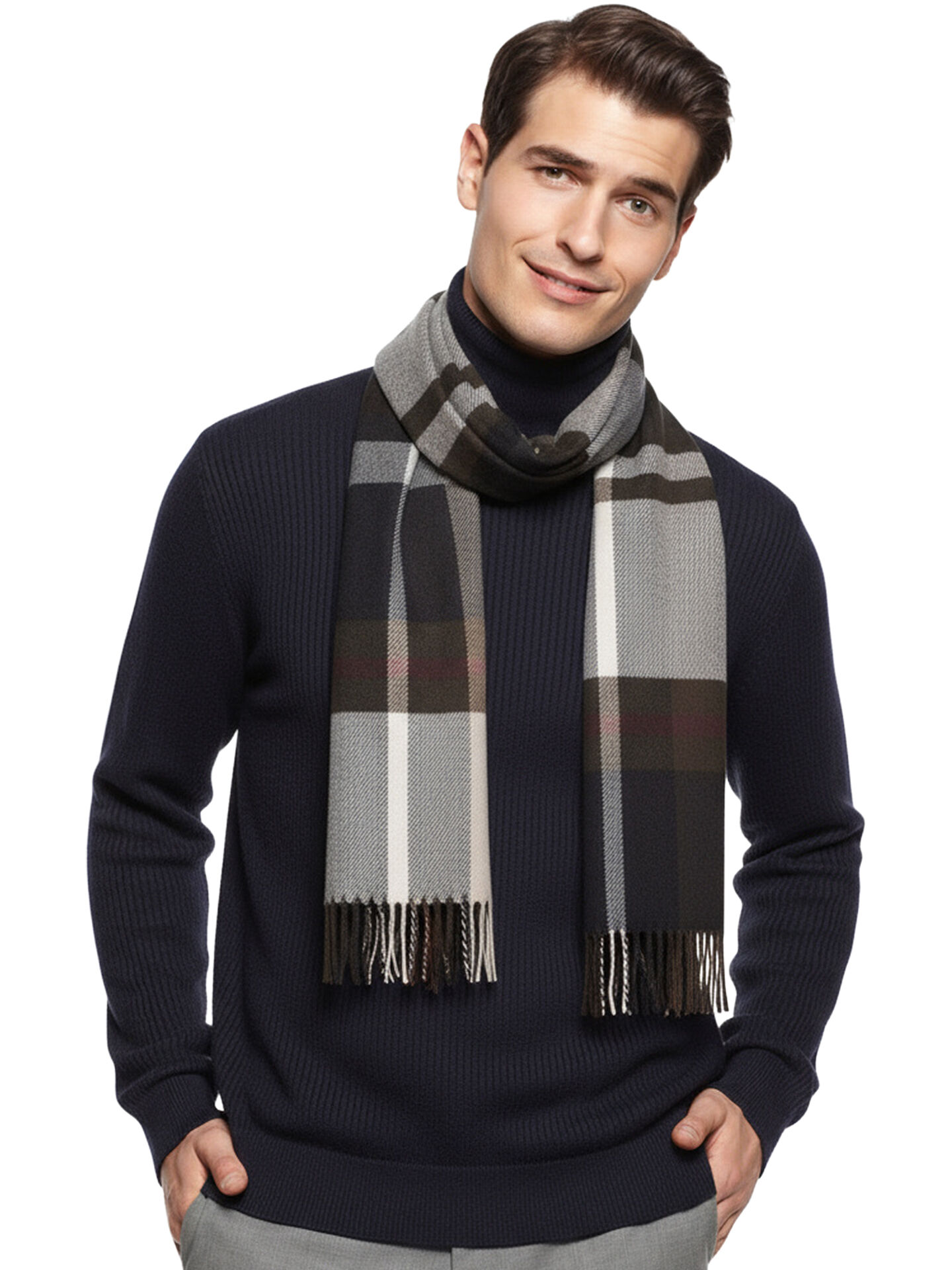 Karoschal Herren Winterschal Wolle/Viskose