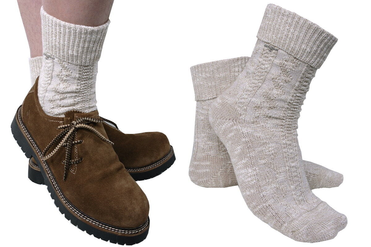 Trachtensocken Herren kurz Beige Trachtensocken Herren kurz Beige